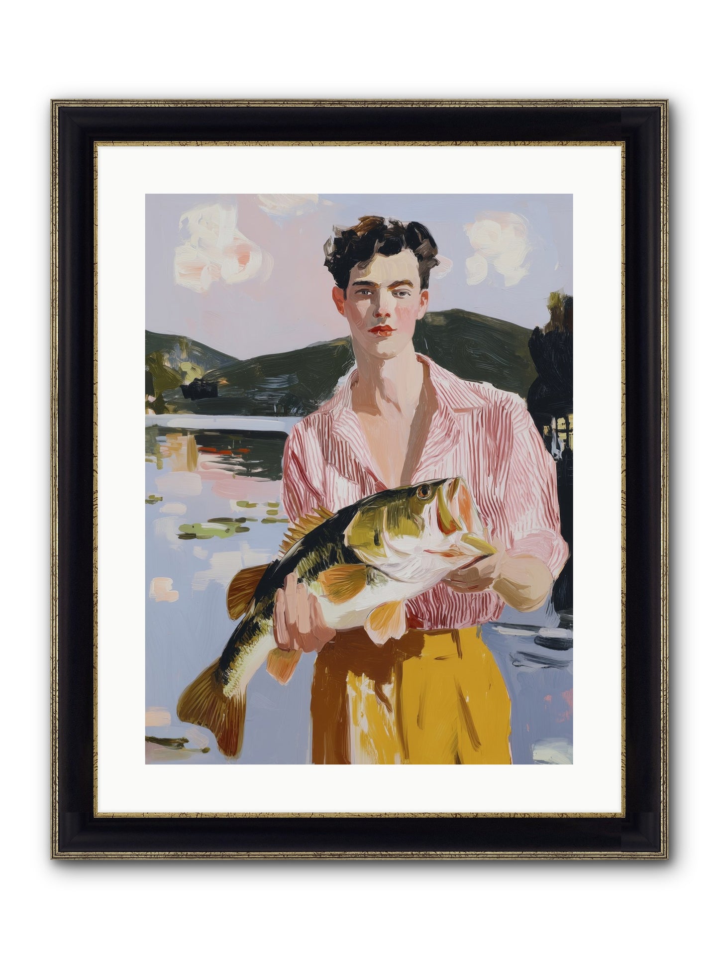 Summer's Essence Framed Print - Black & Gold 18x24