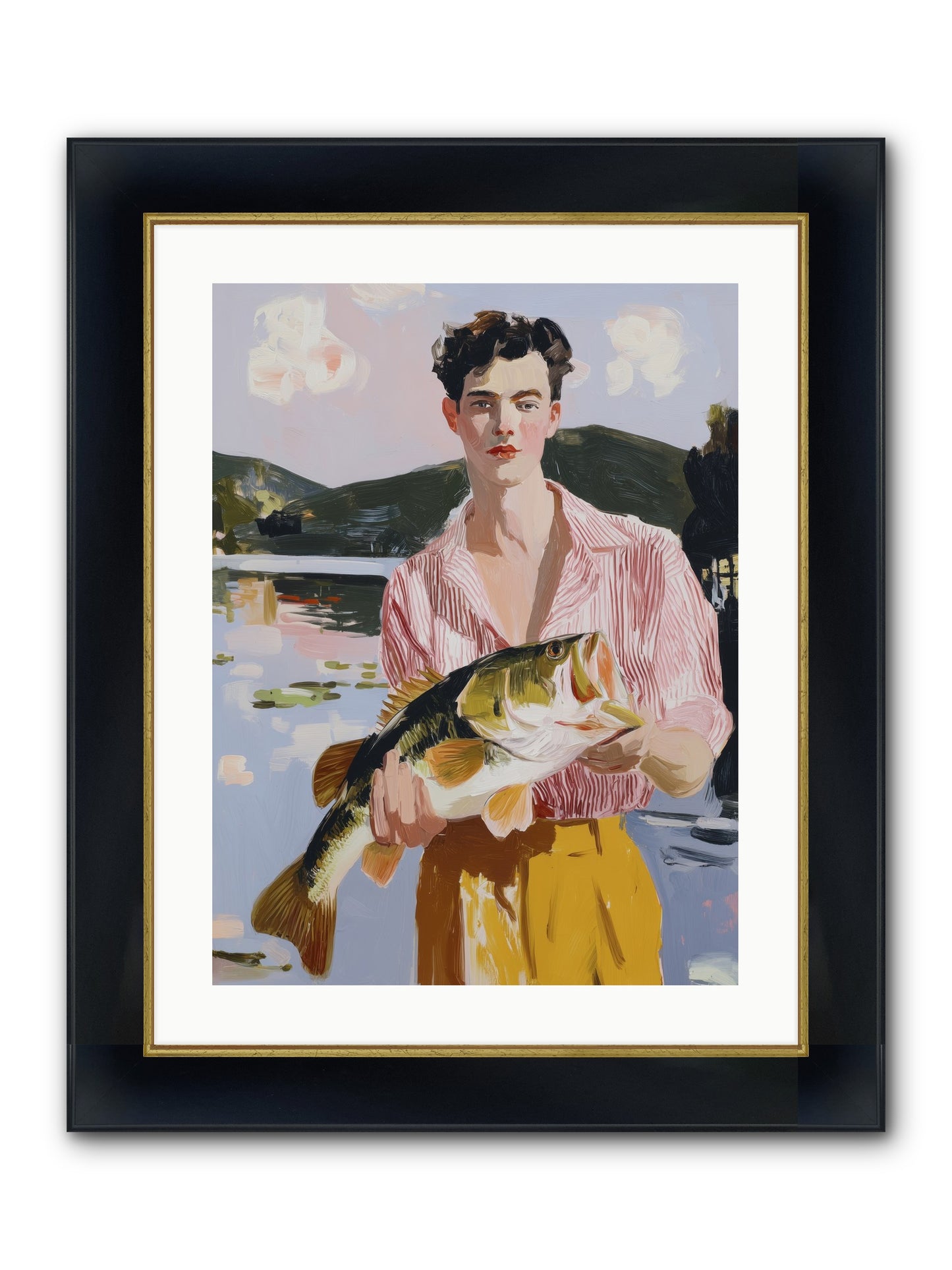 Summer's Essence Framed Print - Wide Black w/Gold 18x24