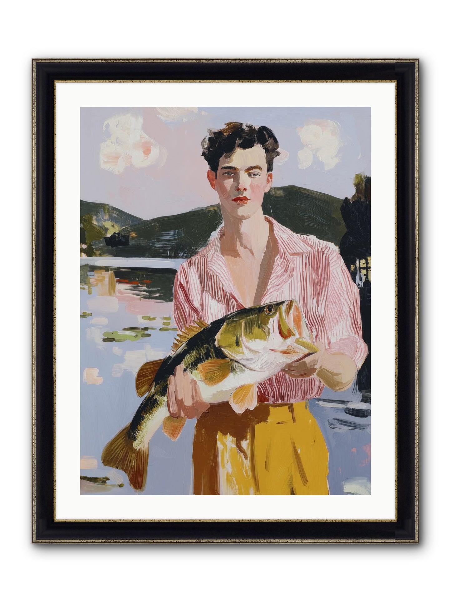 Summer's Essence Framed Print - Black & Gold 24x32