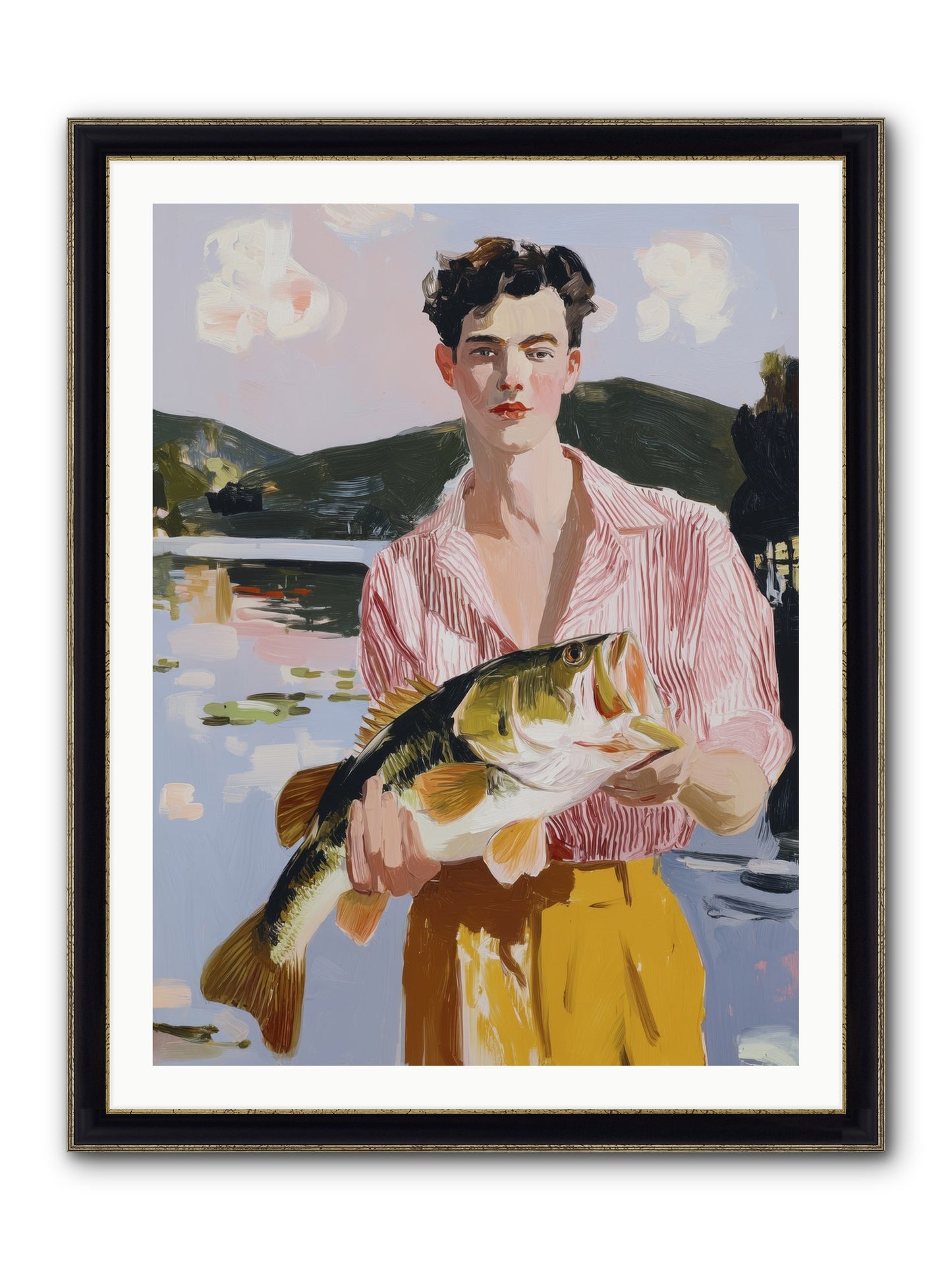 Summer's Essence Framed Print - Black & Gold 30x40