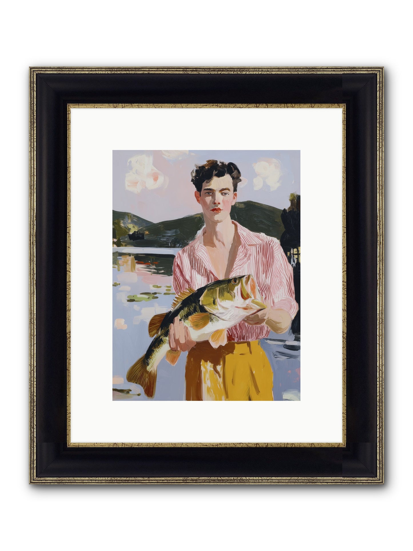 Summer's Essence Framed Print - Black & Gold 9x12