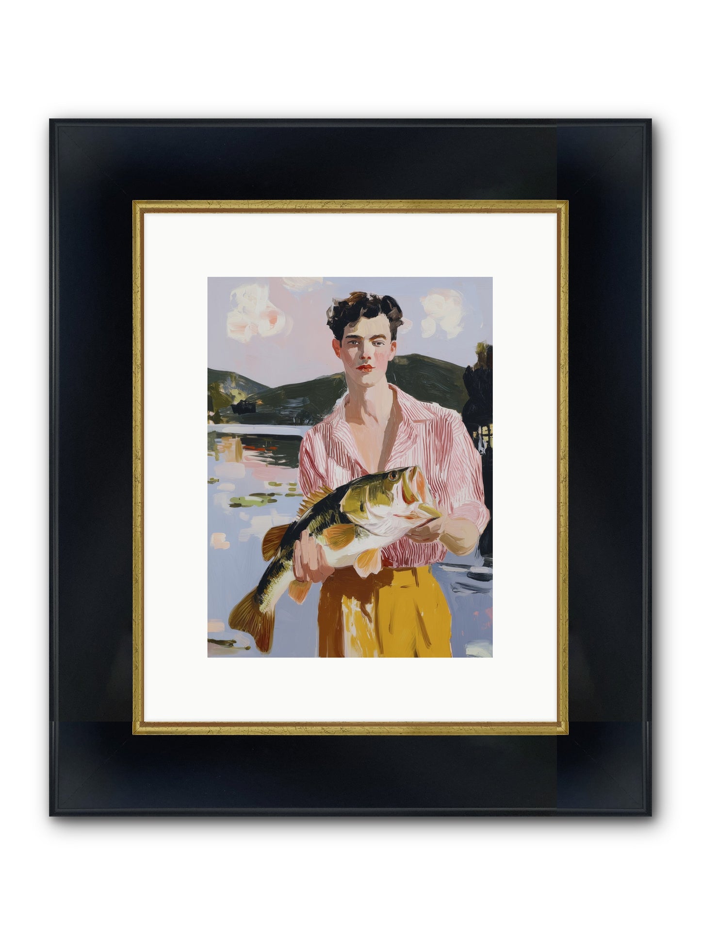 Summer's Essence Framed Print - Wide Black w/Gold 9x12