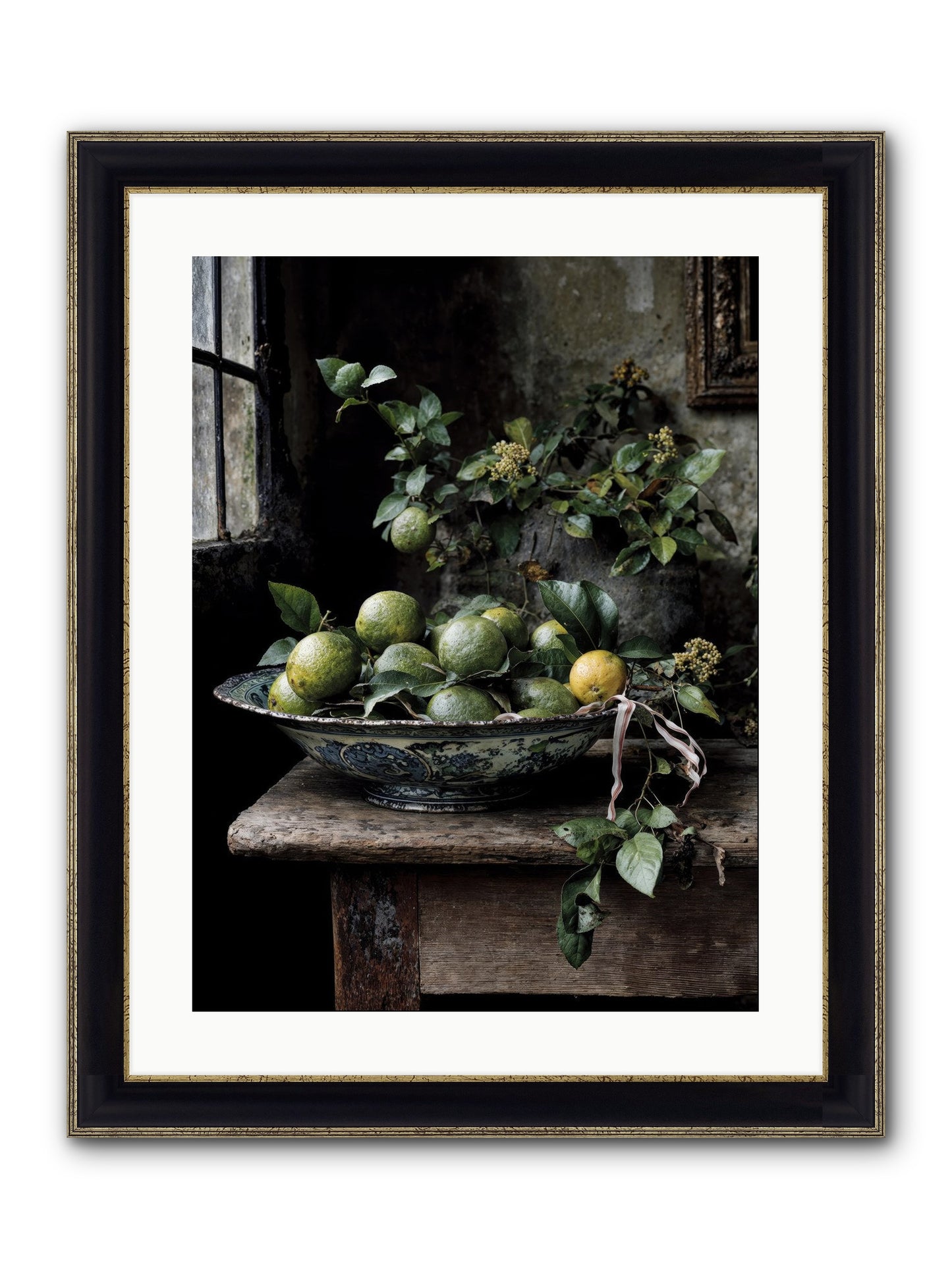 Summer's Golden Secret Framed Print - Black & Gold 18x24