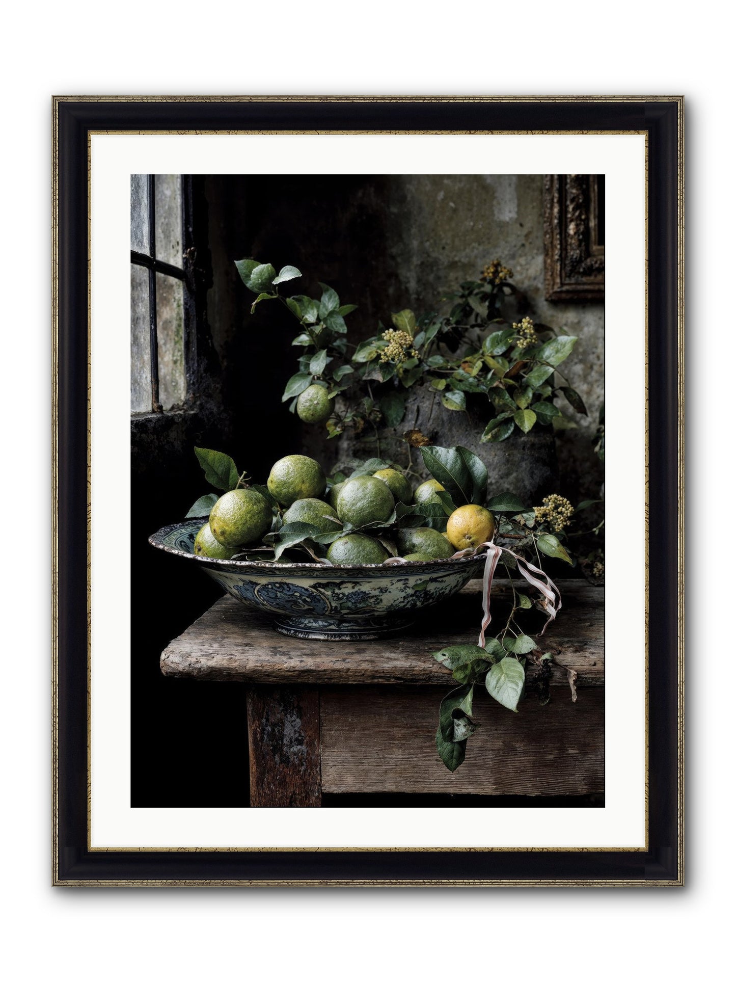 Summer's Golden Secret Framed Print - Black & Gold 24x32