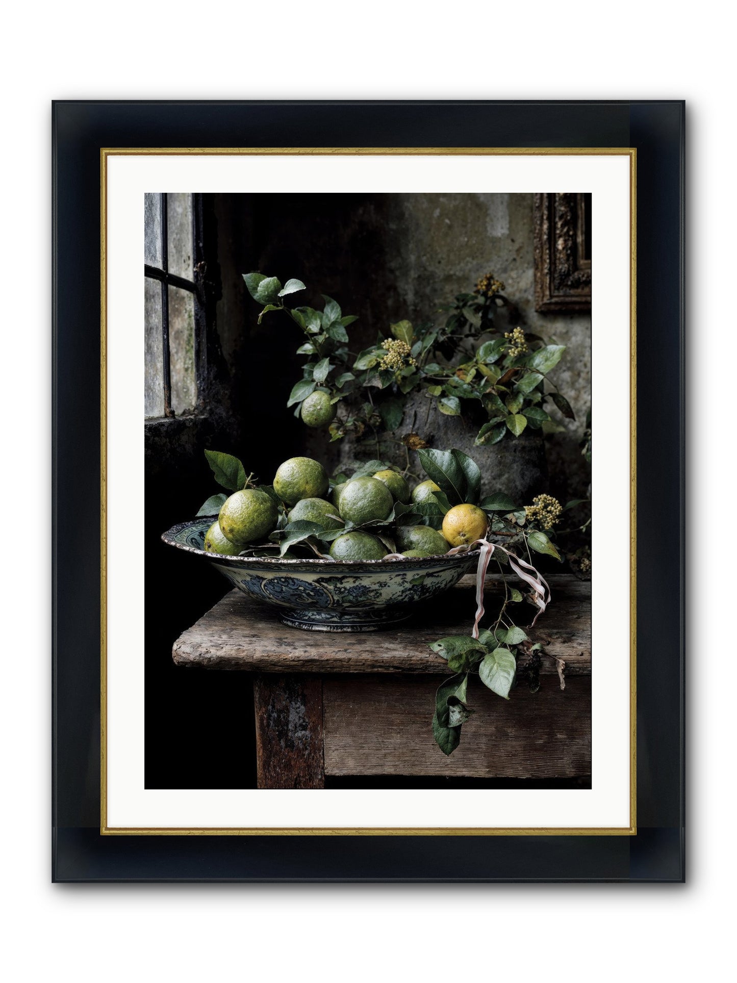 Summer's Golden Secret Framed Print - Wide Black w/Gold 24x32
