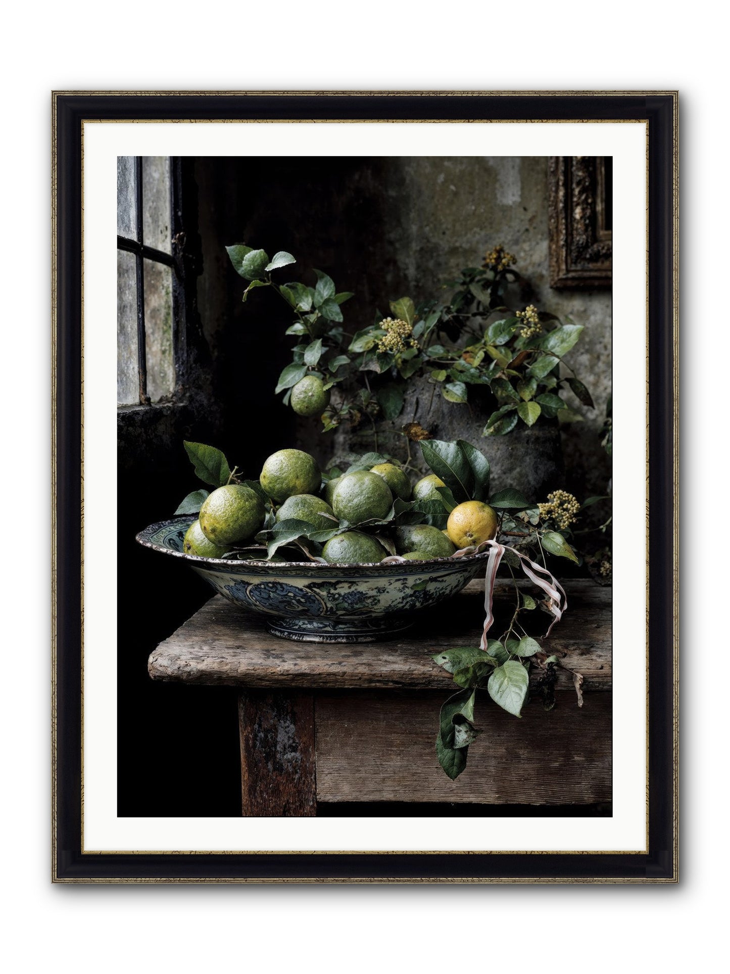 Summer's Golden Secret Framed Print - Black & Gold 30x40