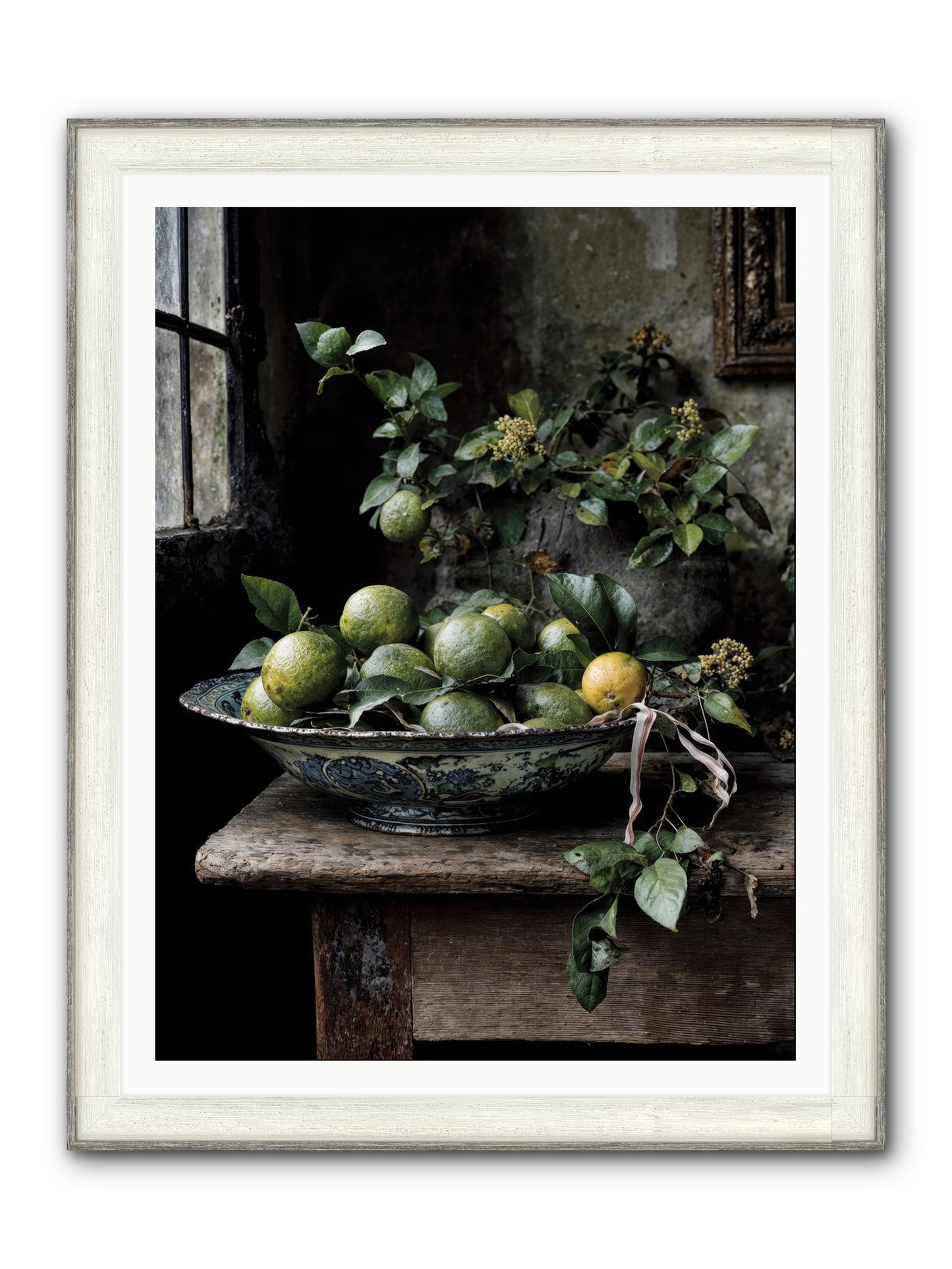 Summer's Golden Secret Framed Print - Driftwood White 36x48