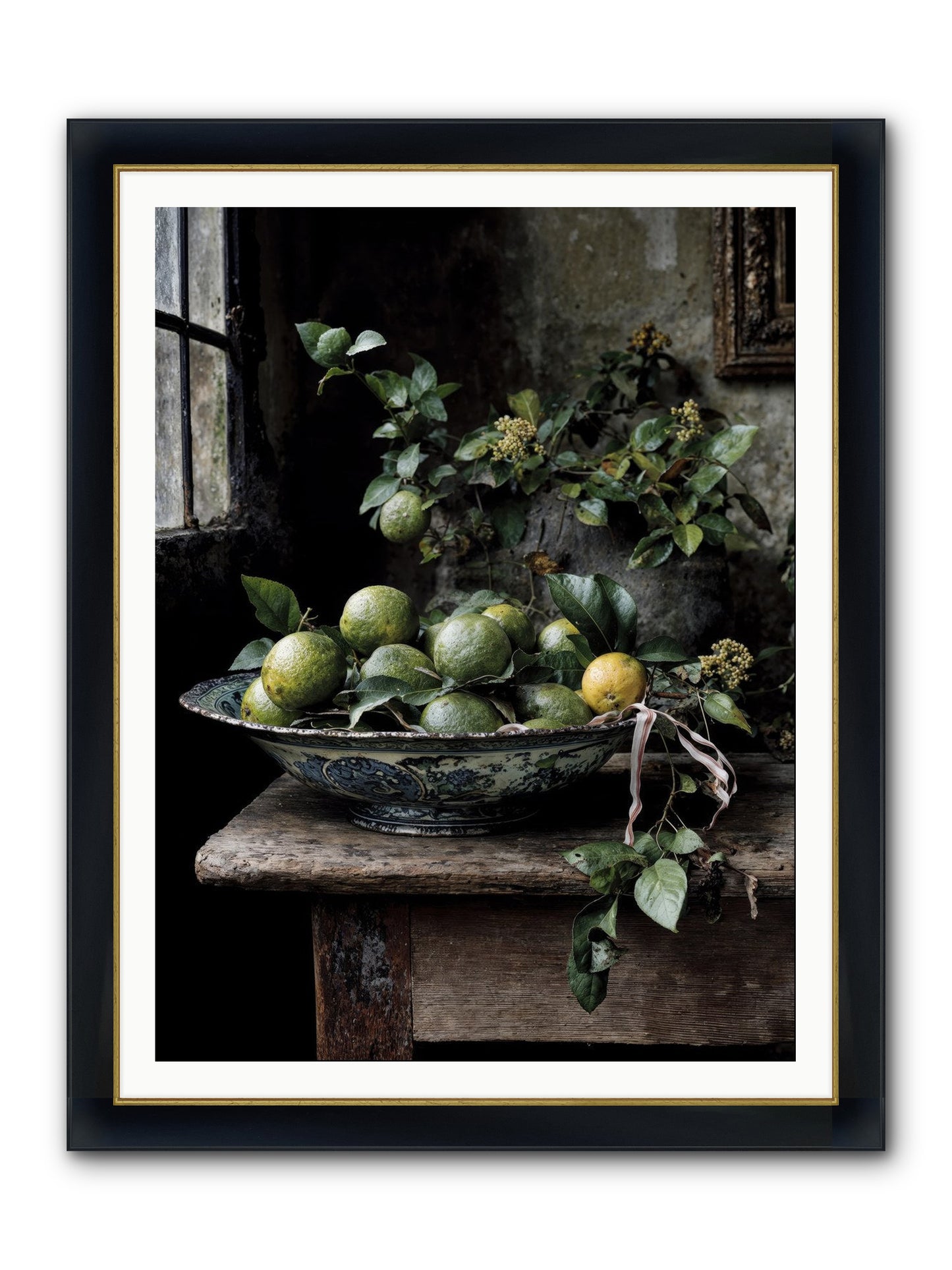 Summer's Golden Secret Framed Print - Wide Black w/Gold 36x48