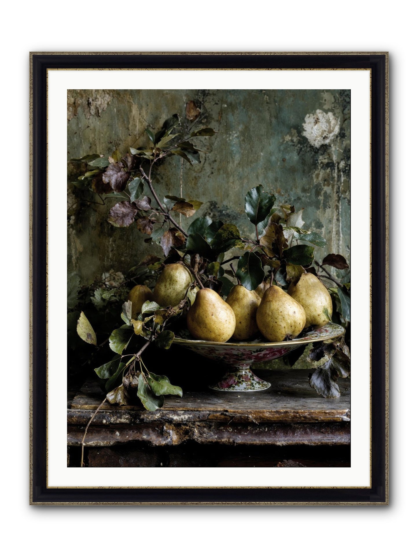 Summer's Grand Gesture Framed Print - Black & Gold 30x40