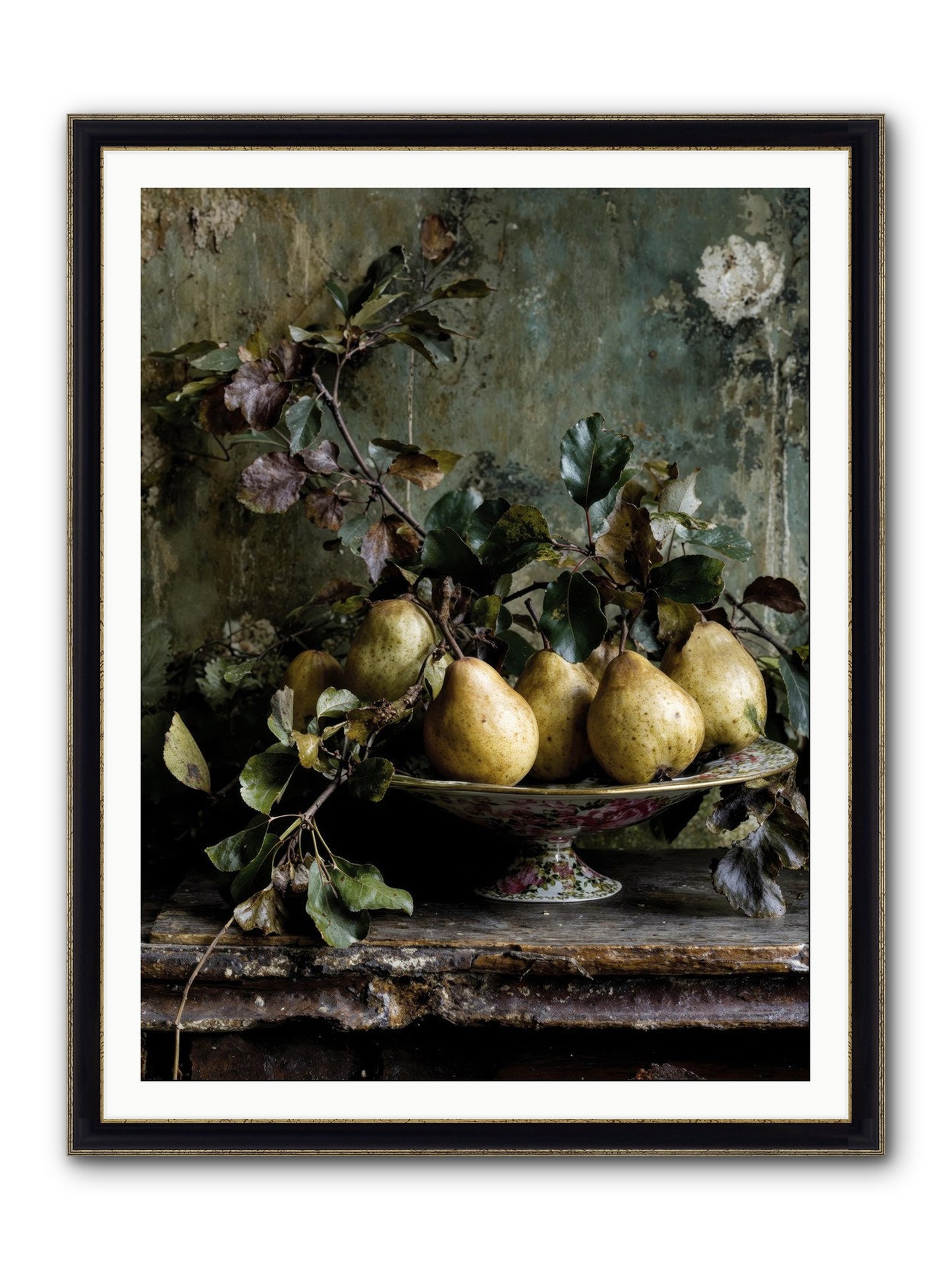 Summer's Grand Gesture Framed Print - Black & Gold 36x48