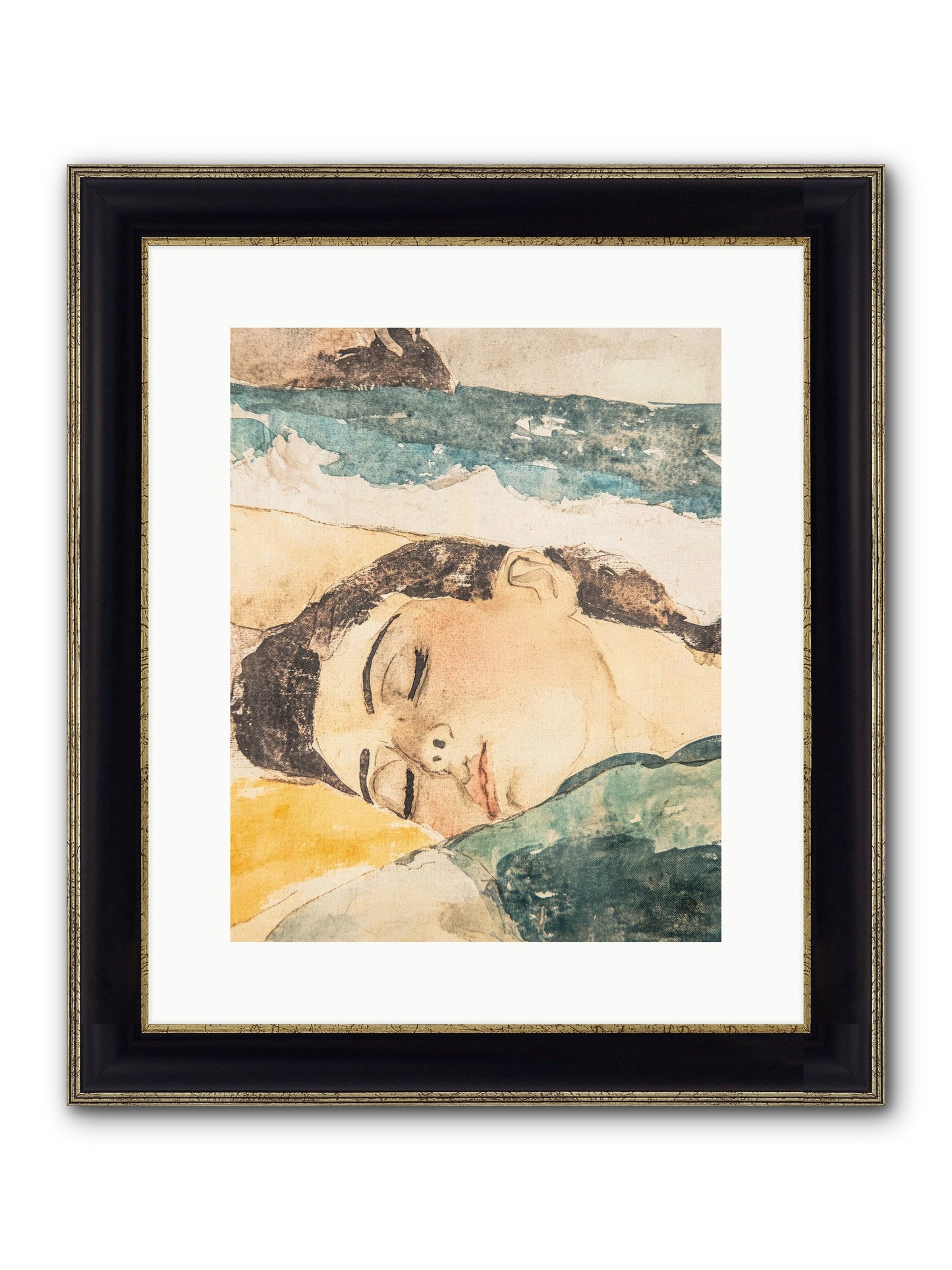Summer's Memoir Framed Print - Black & Gold 12x15