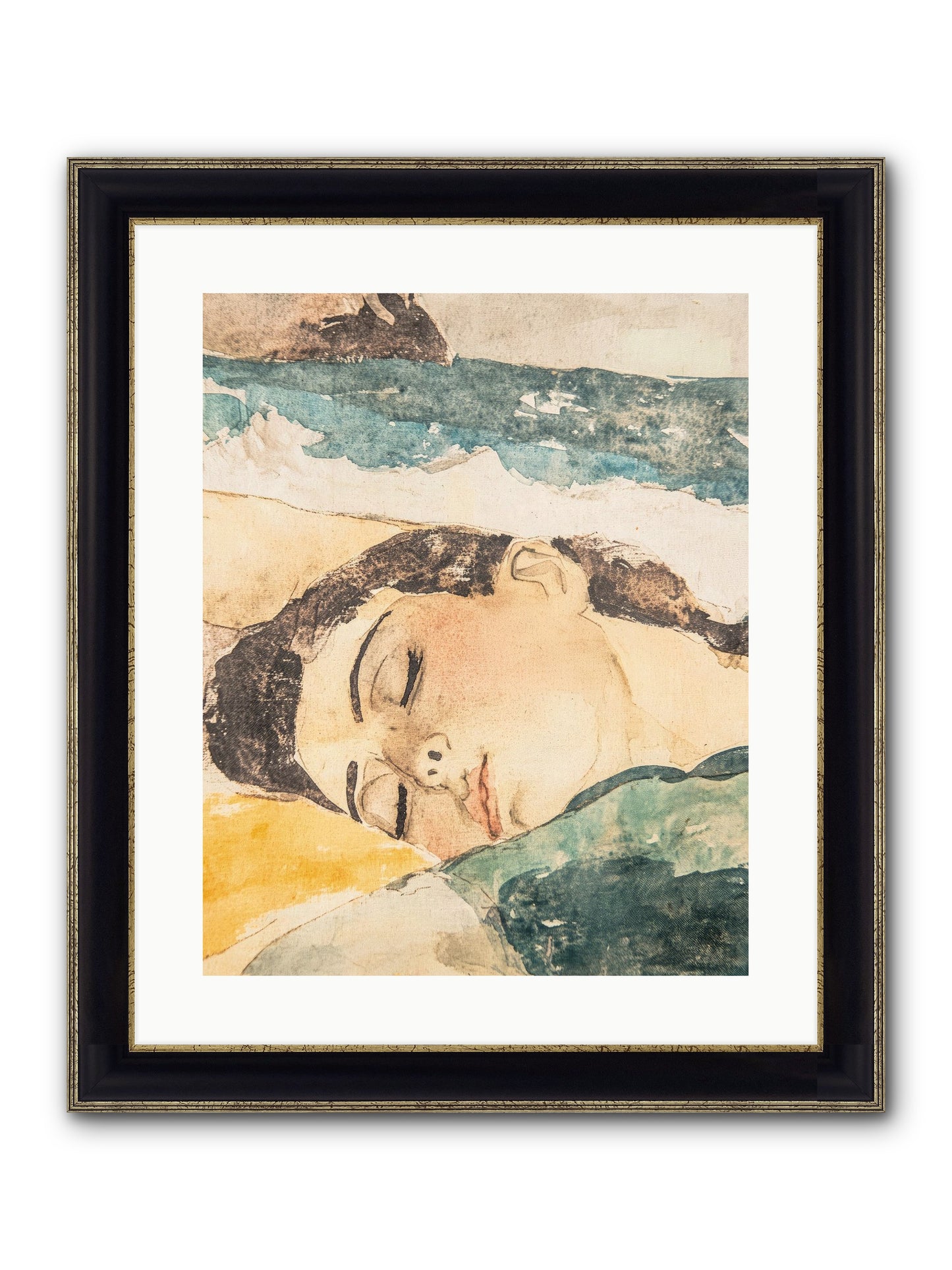 Summer's Memoir Framed Print - Black & Gold 16x20