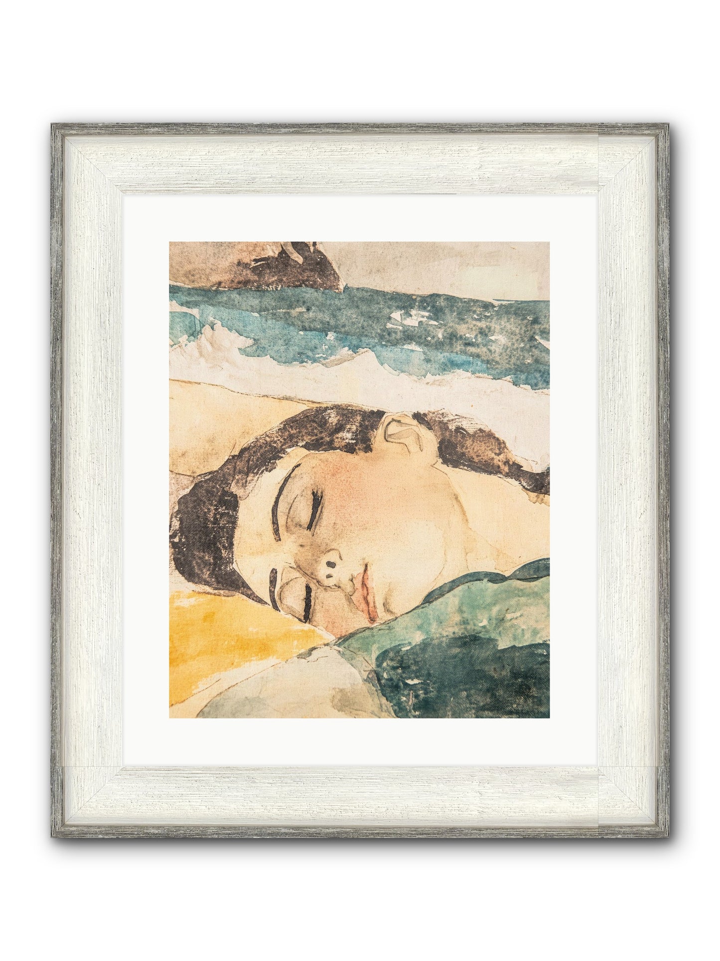 Summer's Memoir Framed Print - Driftwood White 16x20