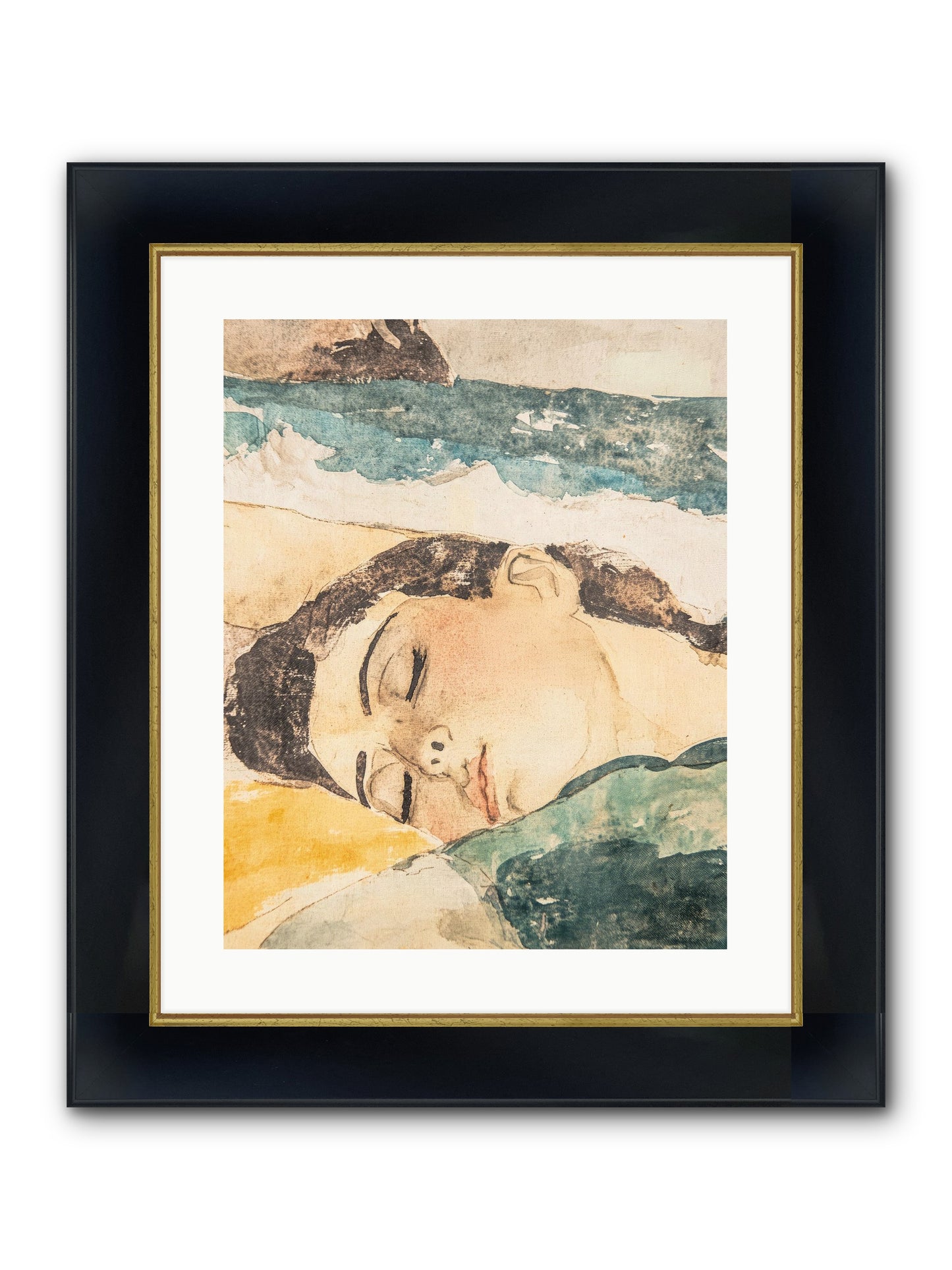 Summer's Memoir Framed Print - Wide Black w/Gold 16x20