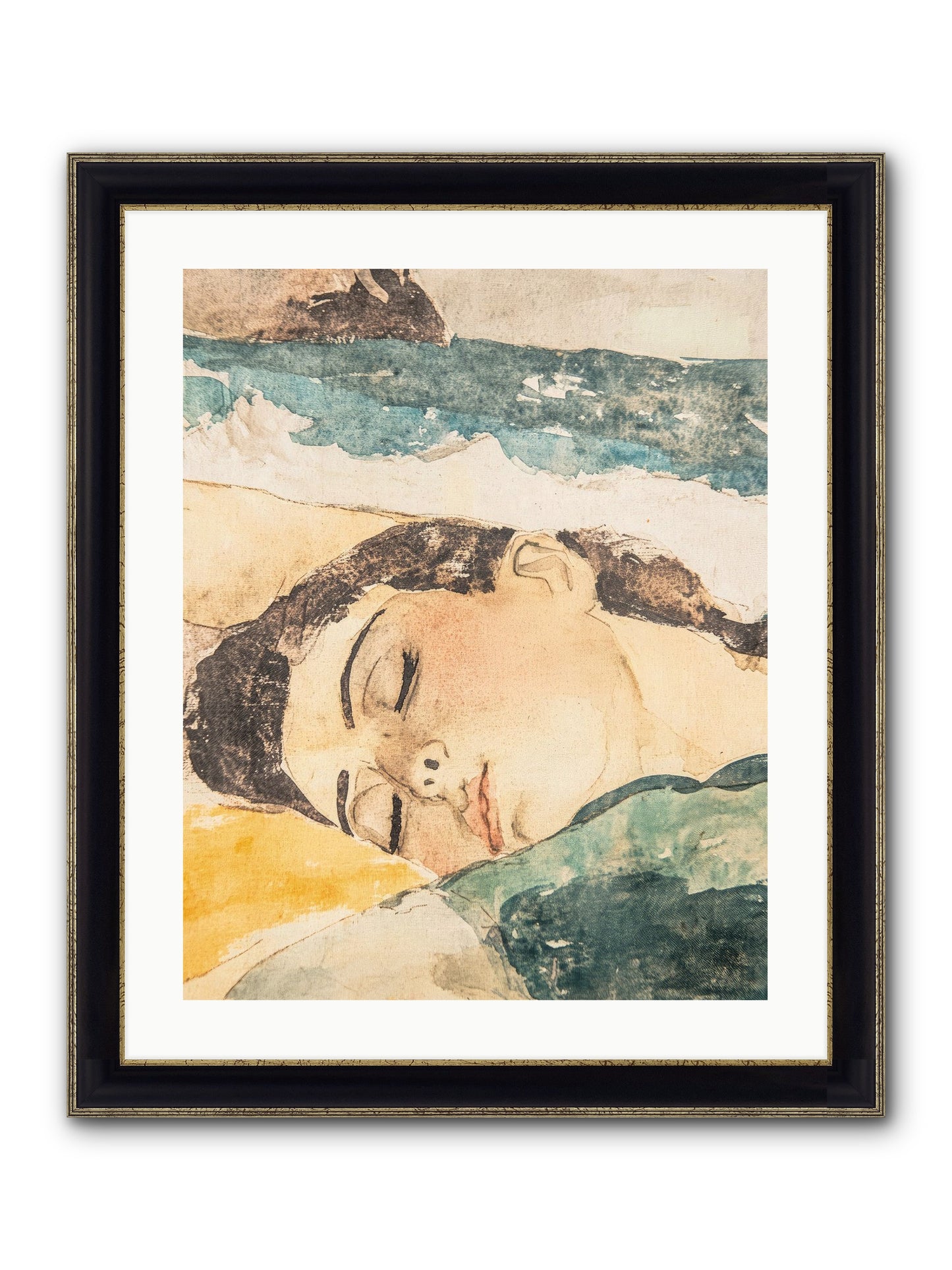 Summer's Memoir Framed Print - Black & Gold 20x25