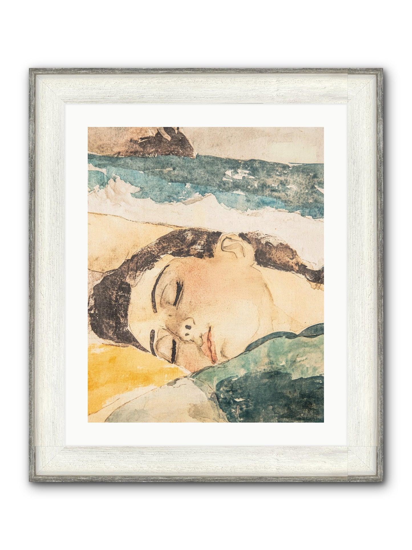 Summer's Memoir Framed Print - Driftwood White 20x25