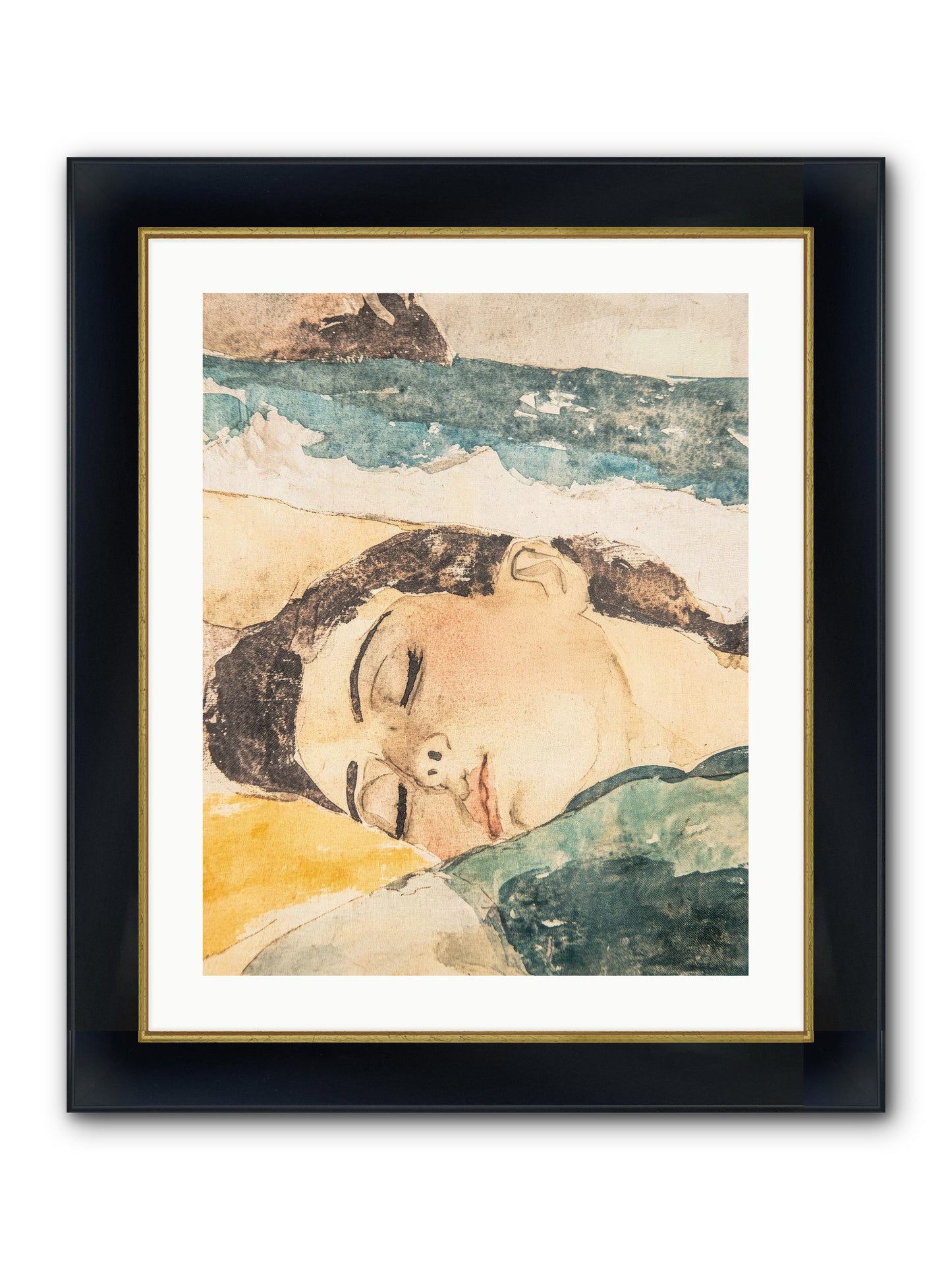 Summer's Memoir Framed Print - Wide Black w/Gold 20x25