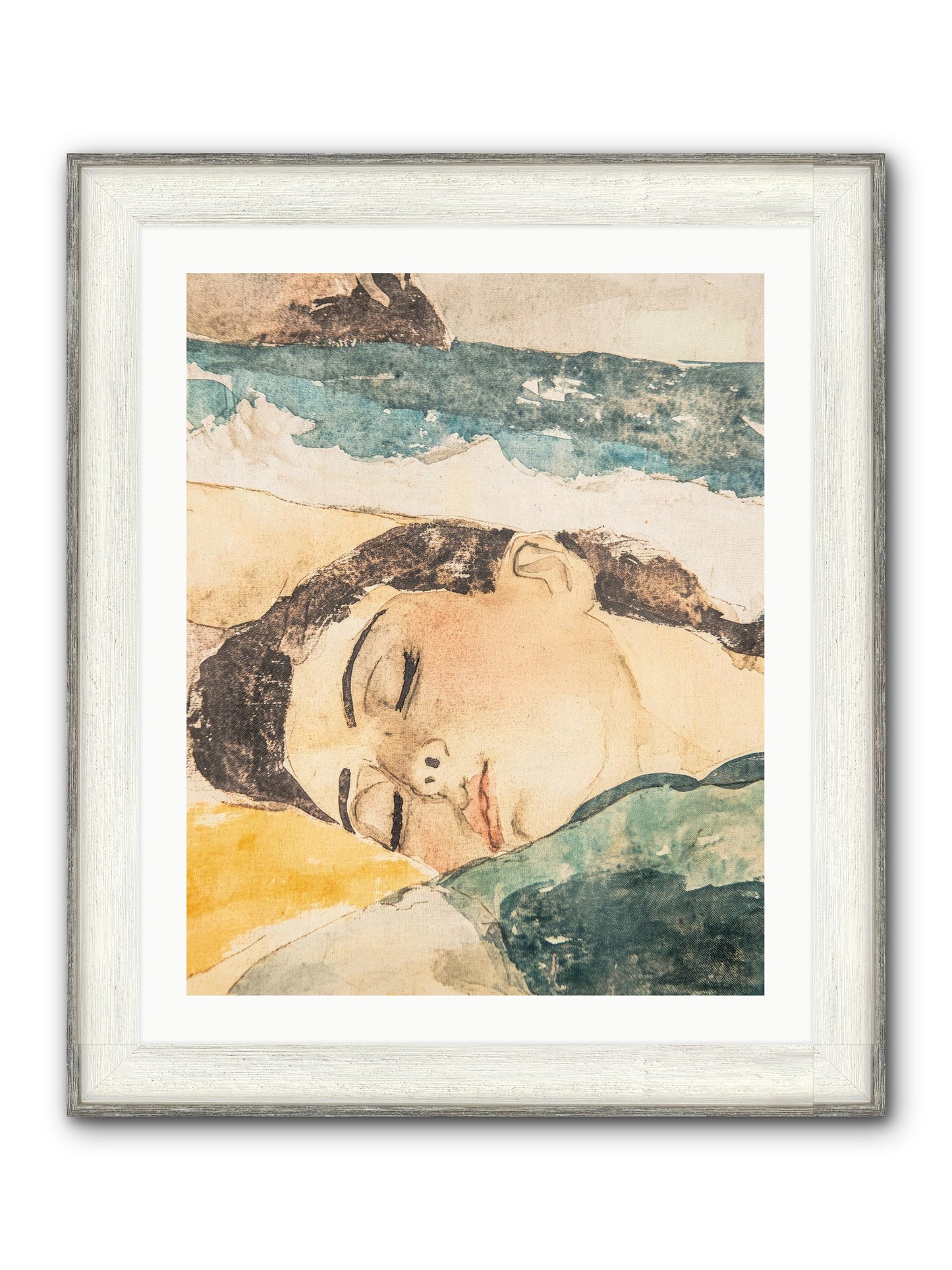 Summer's Memoir Framed Print - Driftwood White 24x30