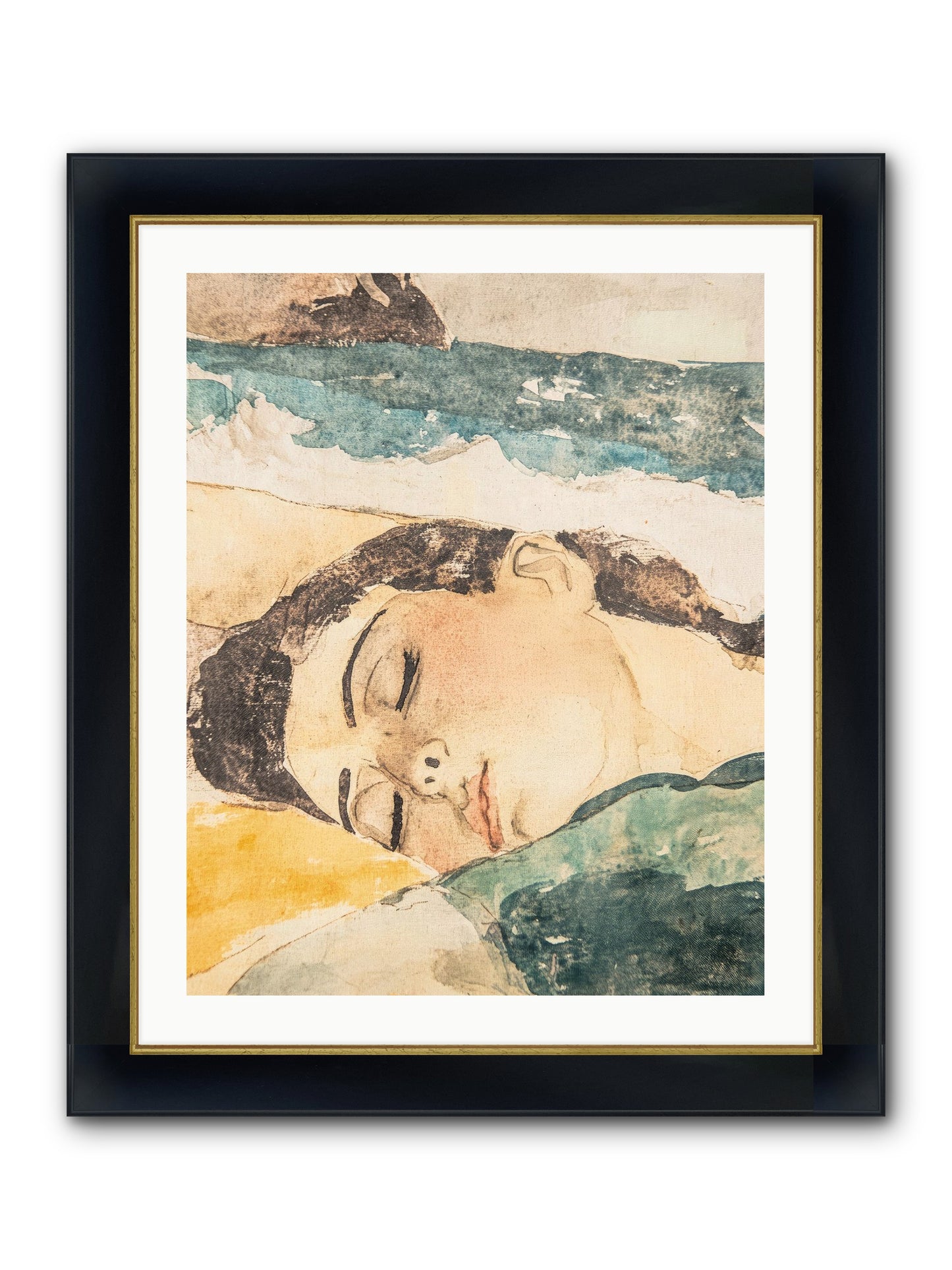 Summer's Memoir Framed Print - Wide Black w/Gold 24x30