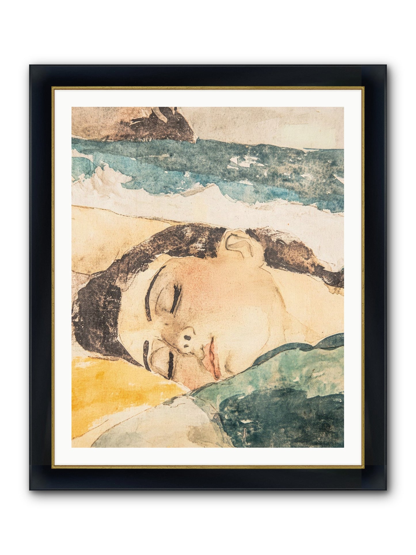 Summer's Memoir Framed Print - Wide Black w/Gold 32x40