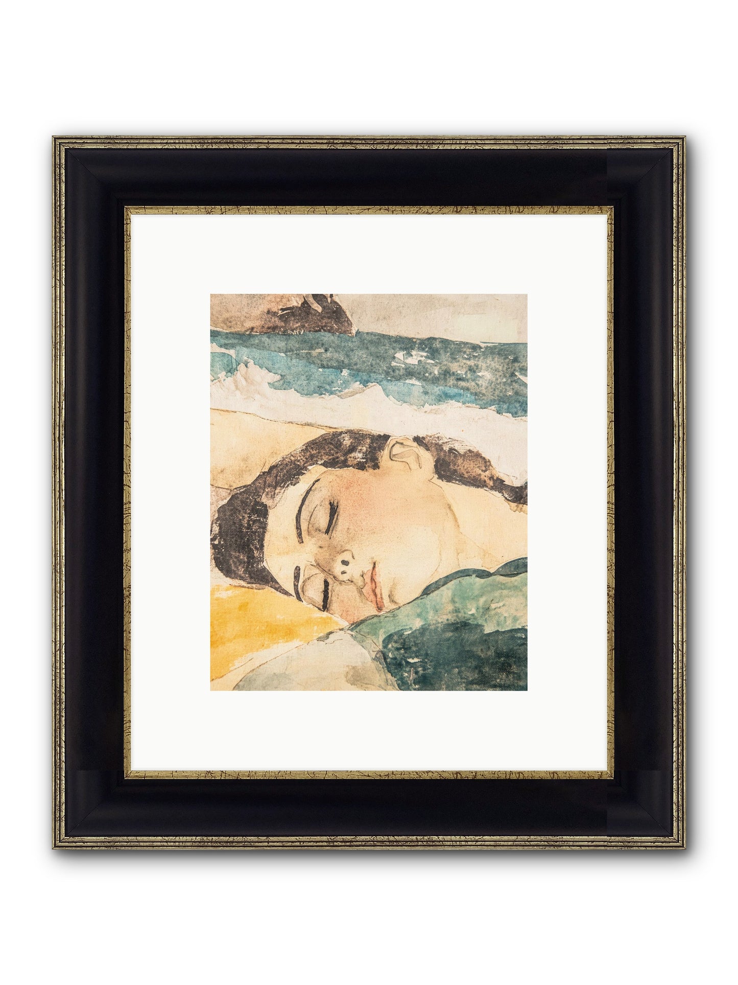 Summer's Memoir Framed Print - Black & Gold 8x10