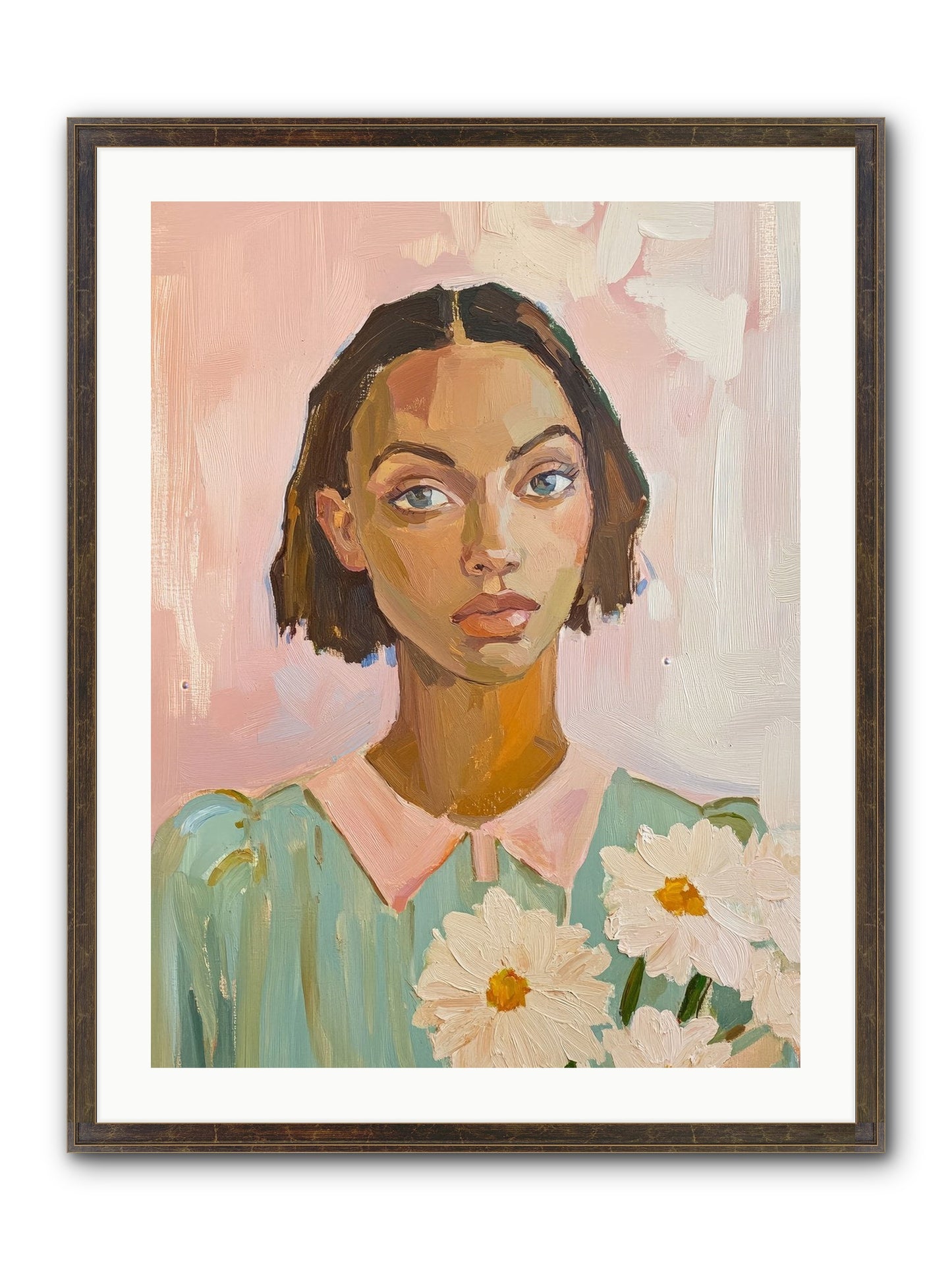 Summer's Portrait Framed Print - Slimwoods Black/Gold 24x32