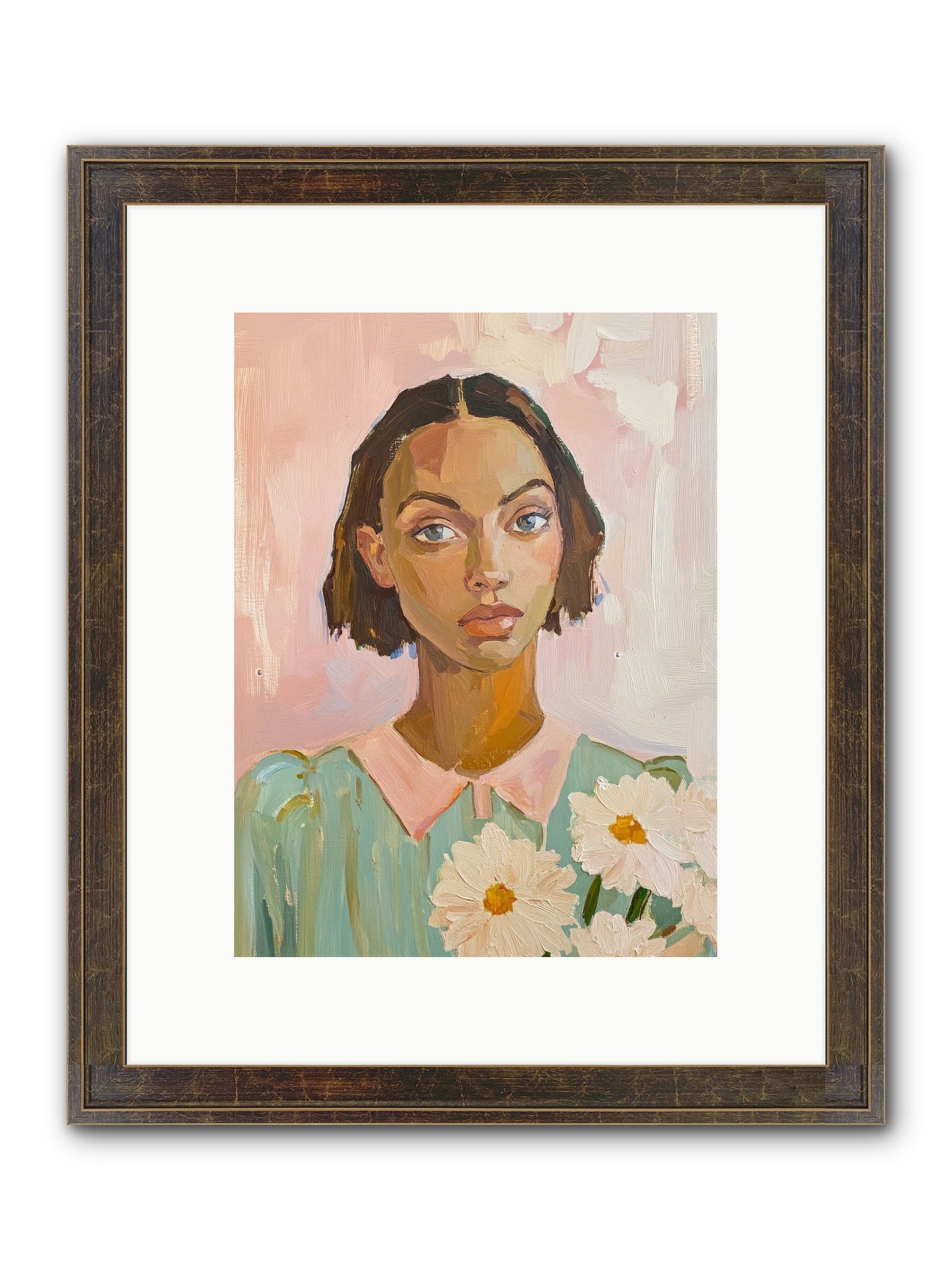 Summer's Portrait Framed Print - Slimwoods Black/Gold 9x12