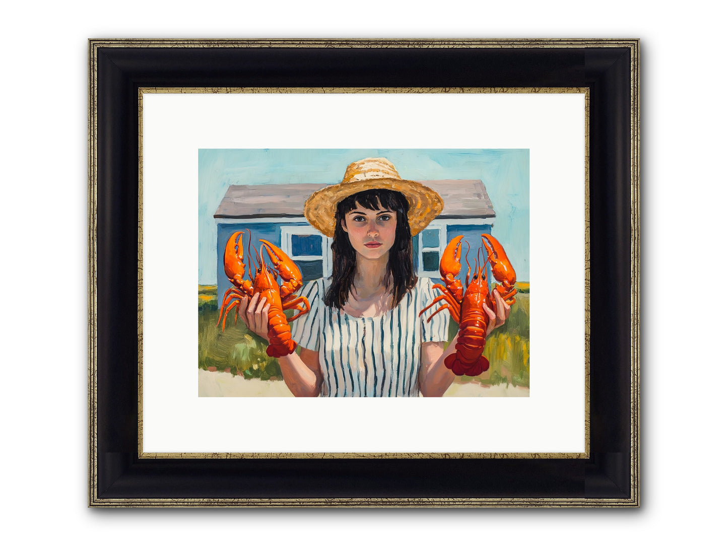 Summer's Prize Framed Print - Black & Gold 12x9