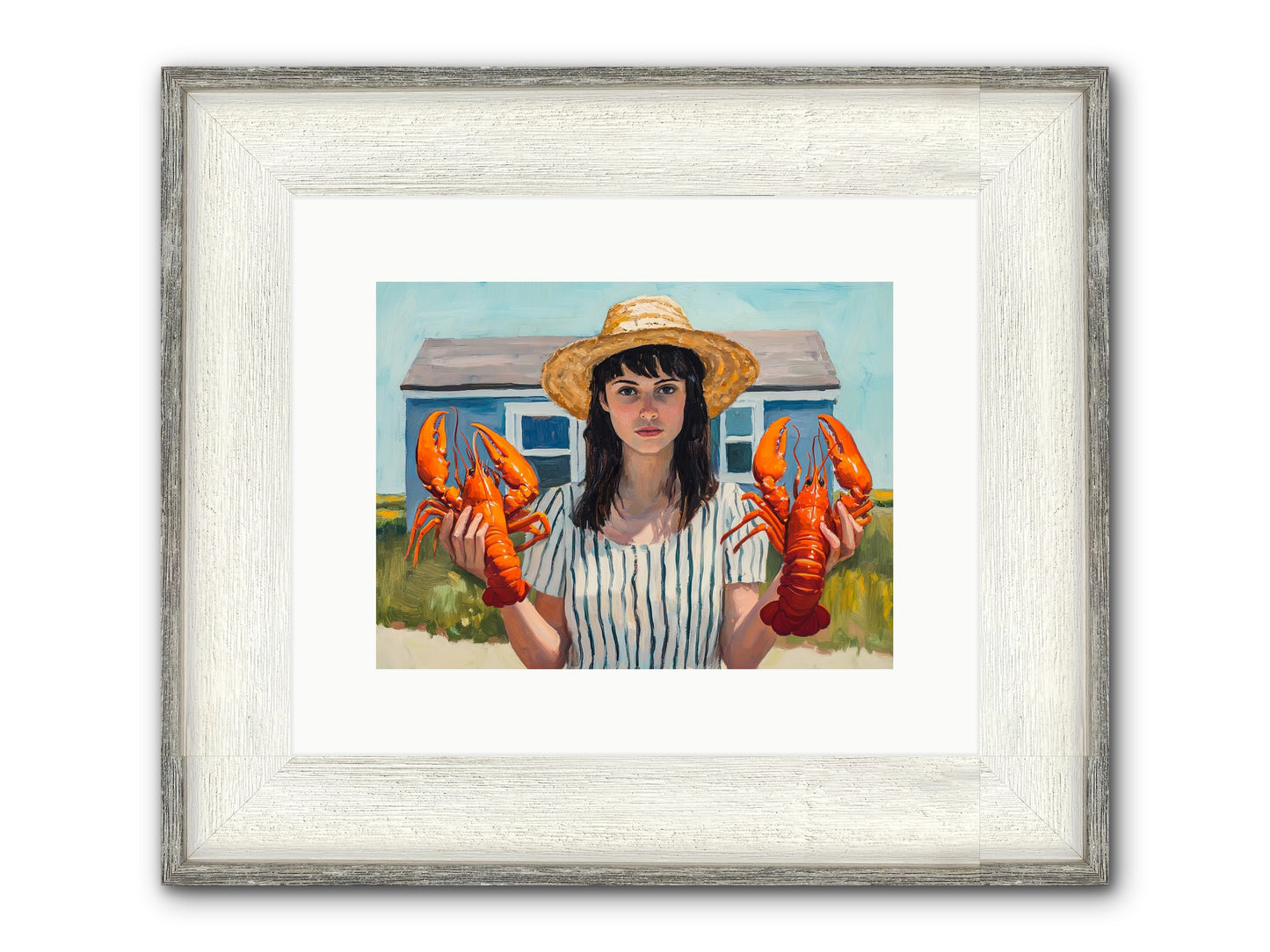 Summer's Prize Framed Print - Driftwood White 12x9