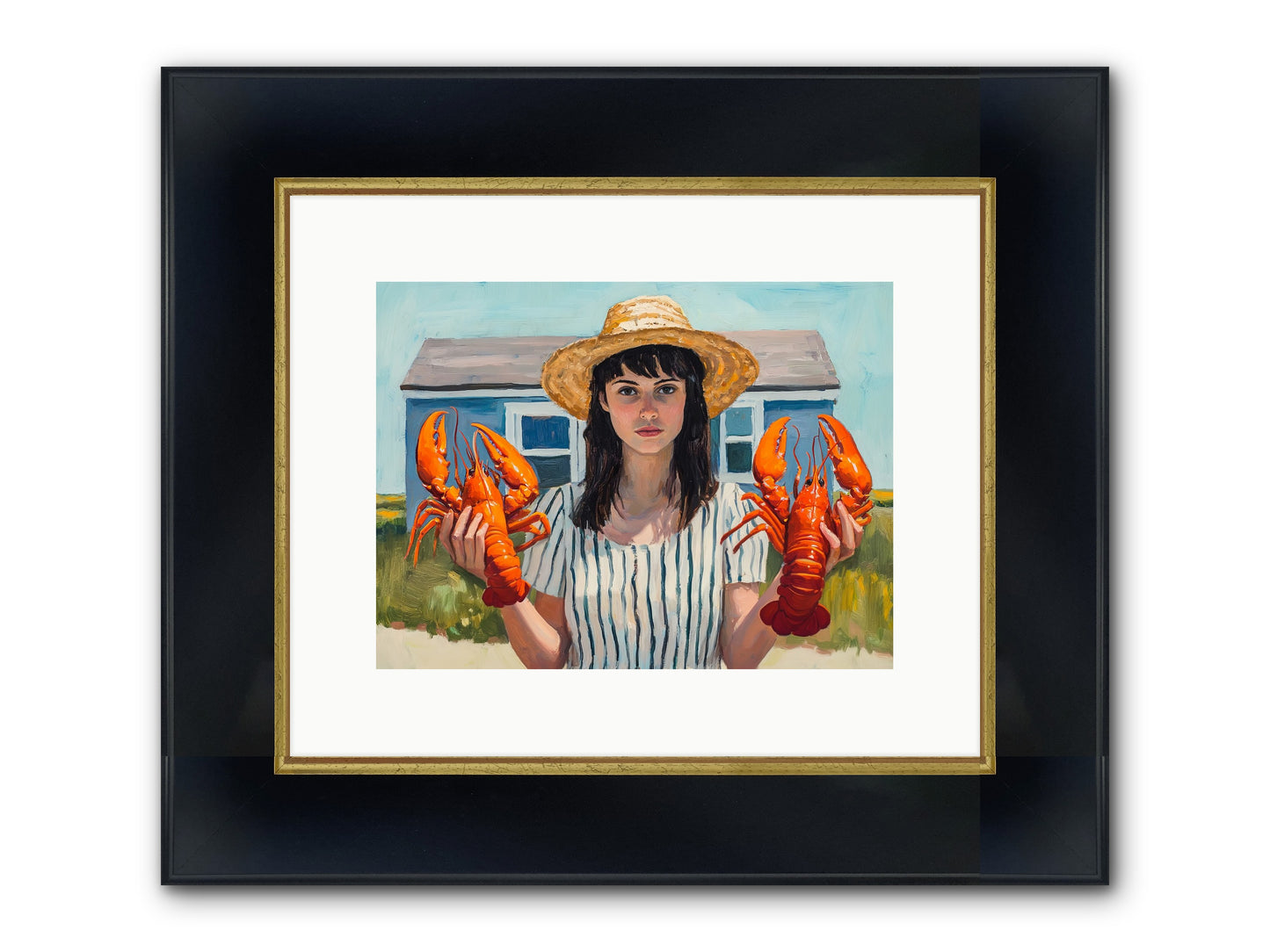 Summer's Prize Framed Print - Wide Black w/Gold 12x9
