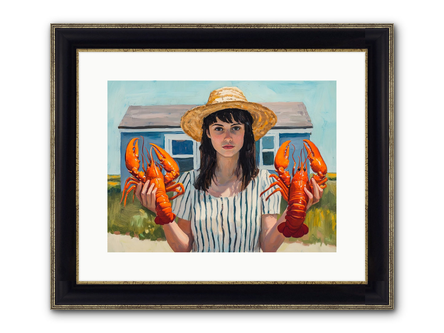 Summer's Prize Framed Print - Black & Gold 16x12