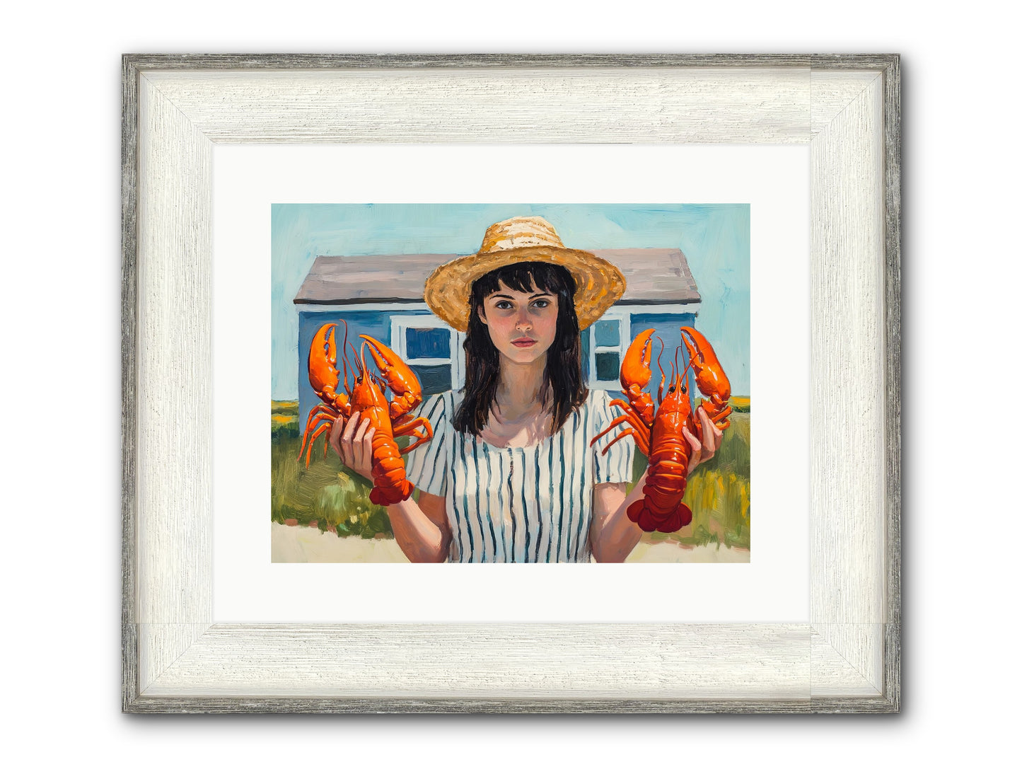 Summer's Prize Framed Print - Driftwood White 16x12