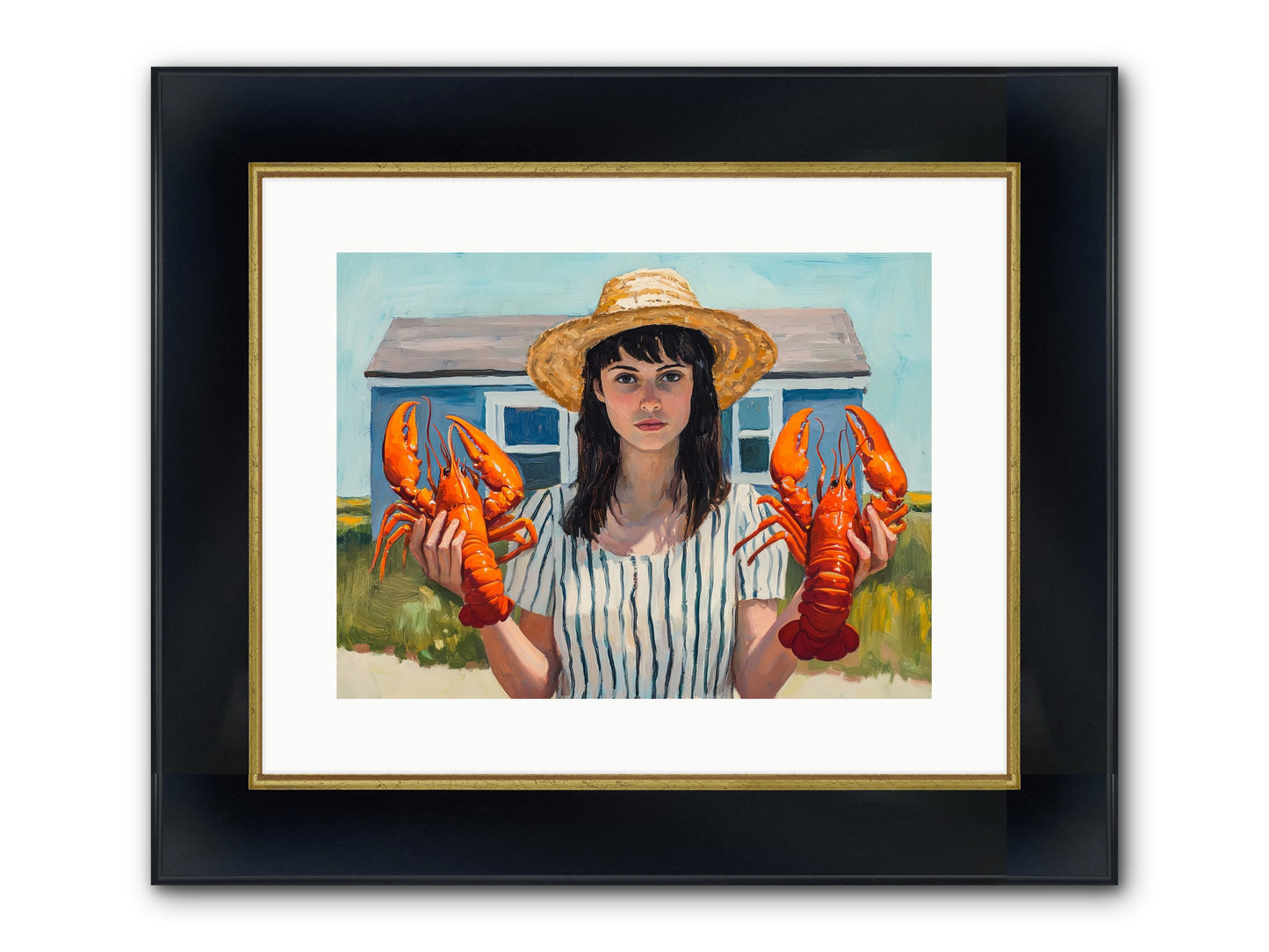 Summer's Prize Framed Print - Wide Black w/Gold 16x12