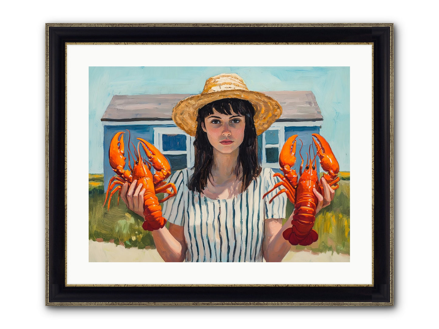 Summer's Prize Framed Print - Black & Gold 24x18