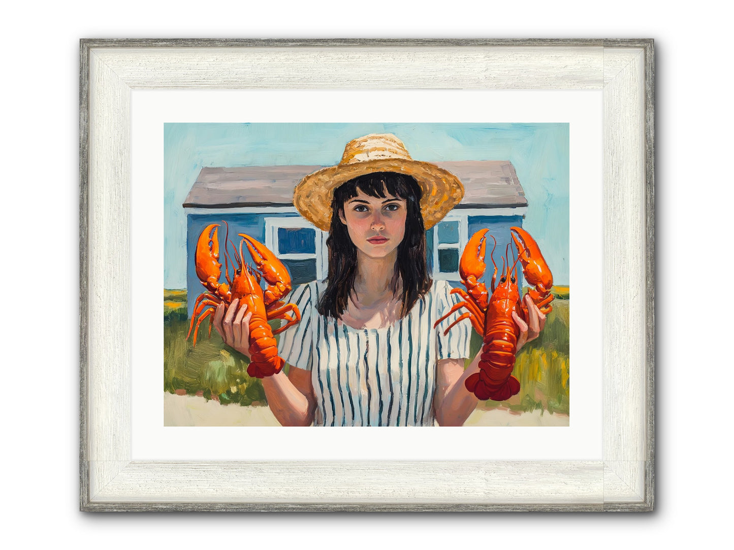 Summer's Prize Framed Print - Driftwood White 24x18