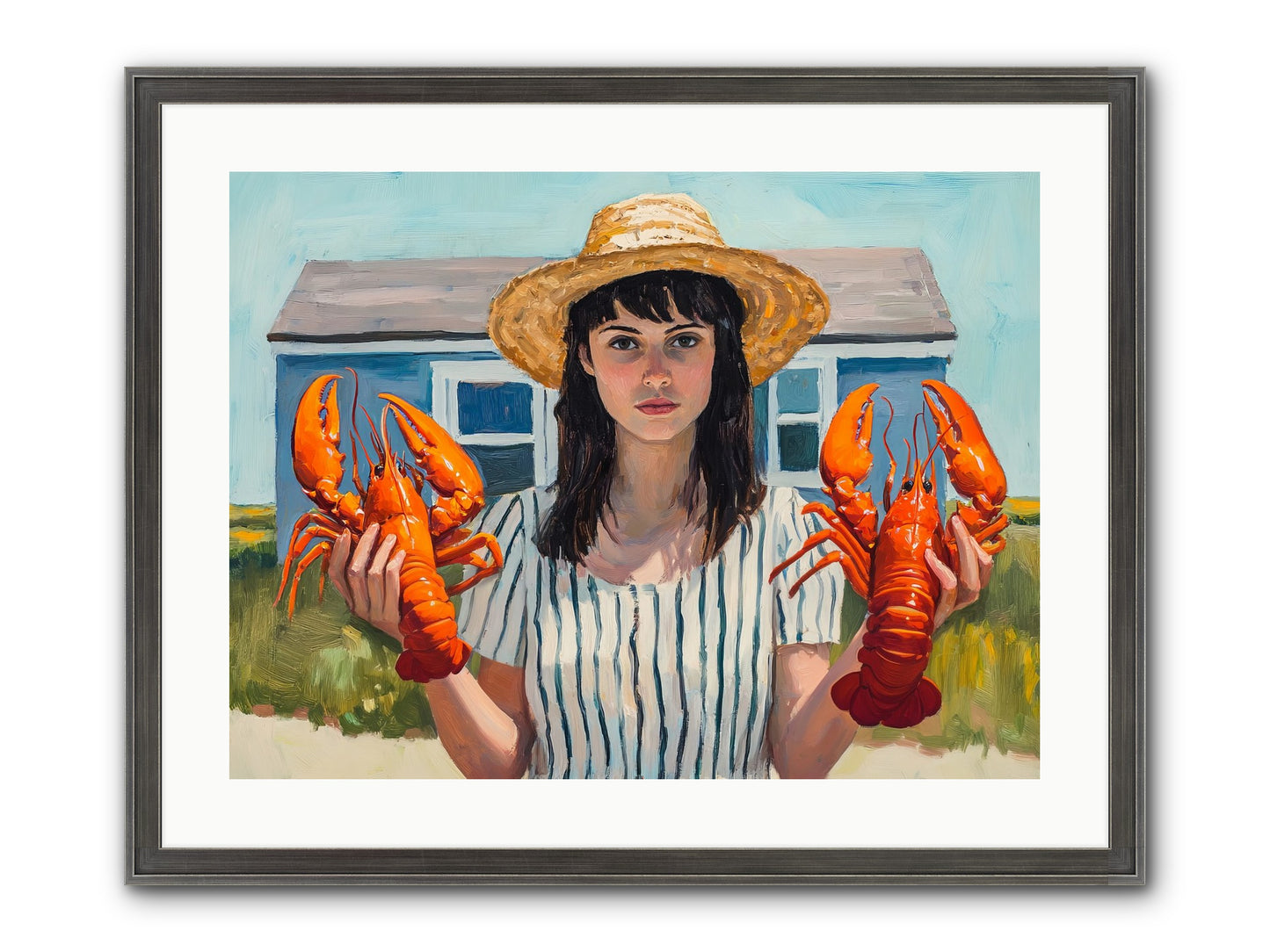 Summer's Prize Framed Print - Slimwoods Black/Silver 24x18