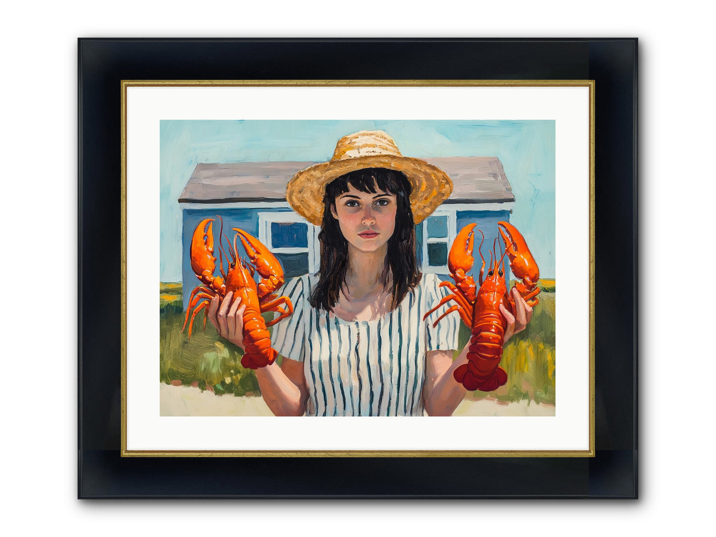 Summer's Prize Framed Print - Wide Black w/Gold 24x18