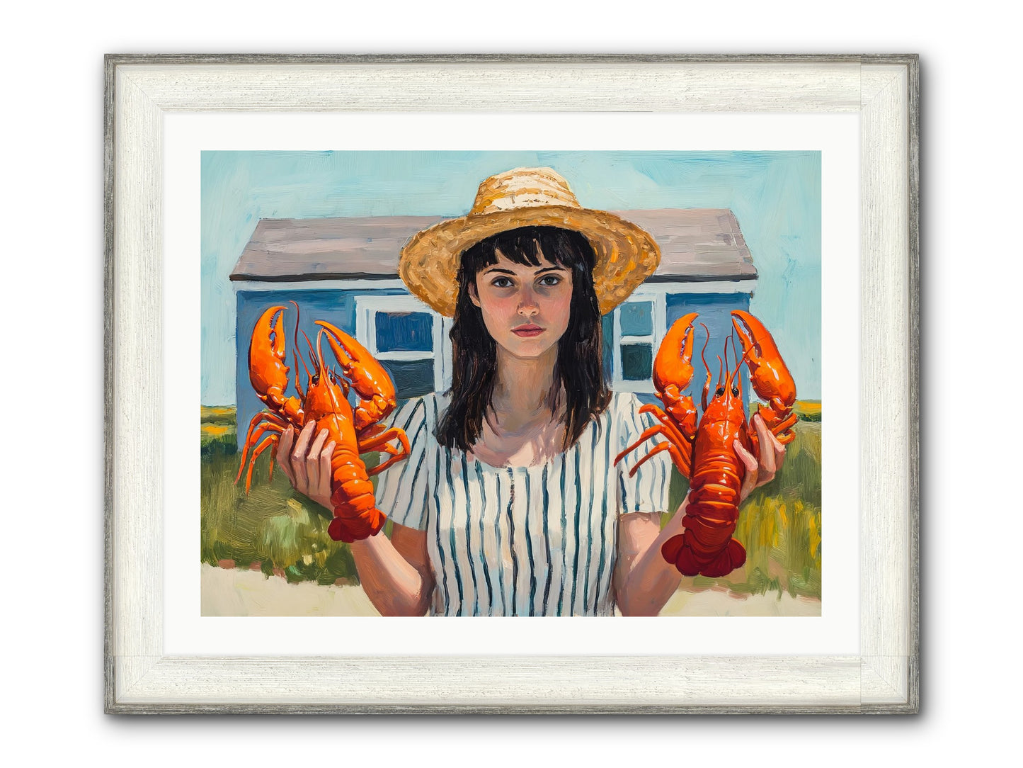 Summer's Prize Framed Print - Driftwood White 32x24