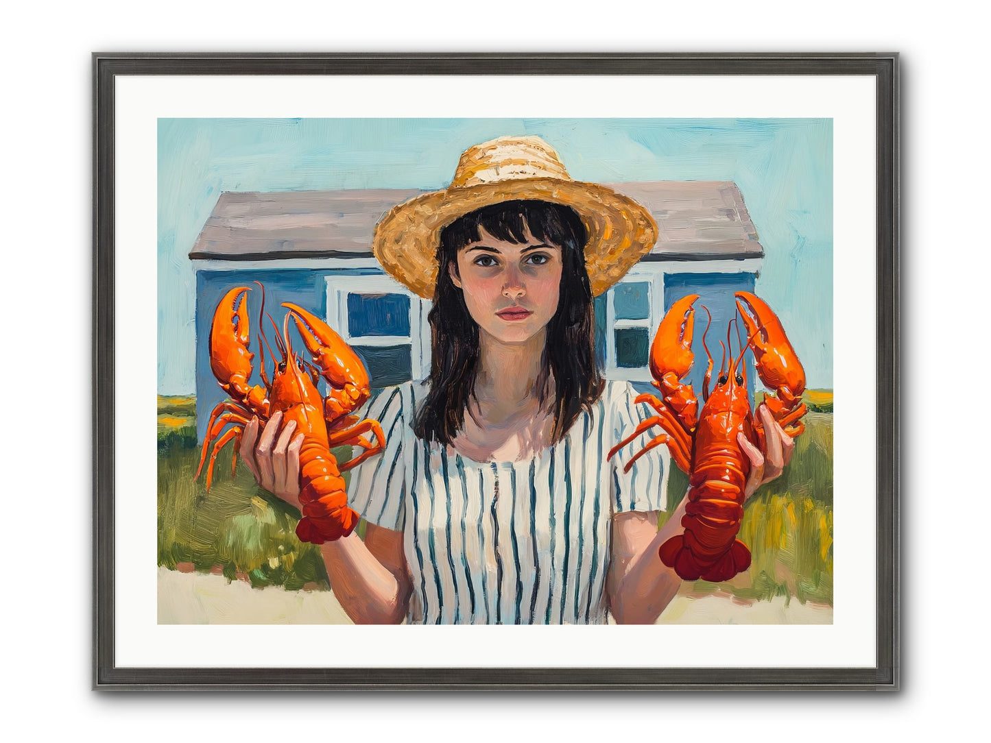 Summer's Prize Framed Print - Slimwoods Black/Silver 32x24