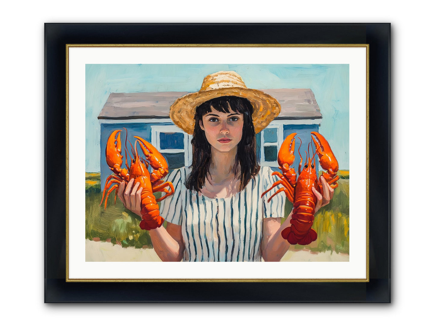 Summer's Prize Framed Print - Wide Black w/Gold 32x24