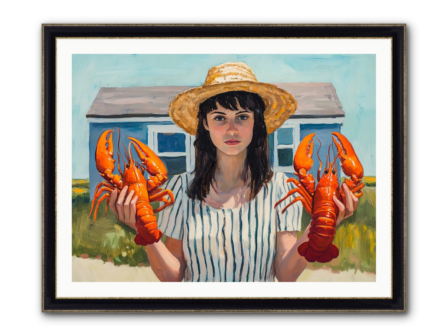 Summer's Prize Framed Print - Black & Gold 40x30