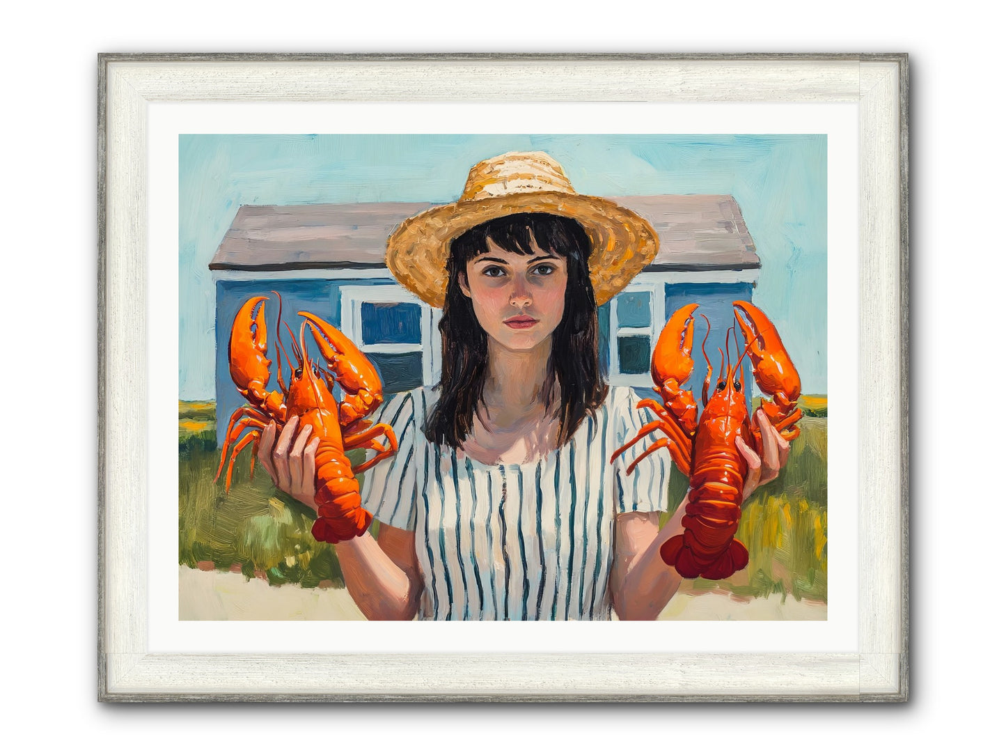 Summer's Prize Framed Print - Driftwood White 40x30