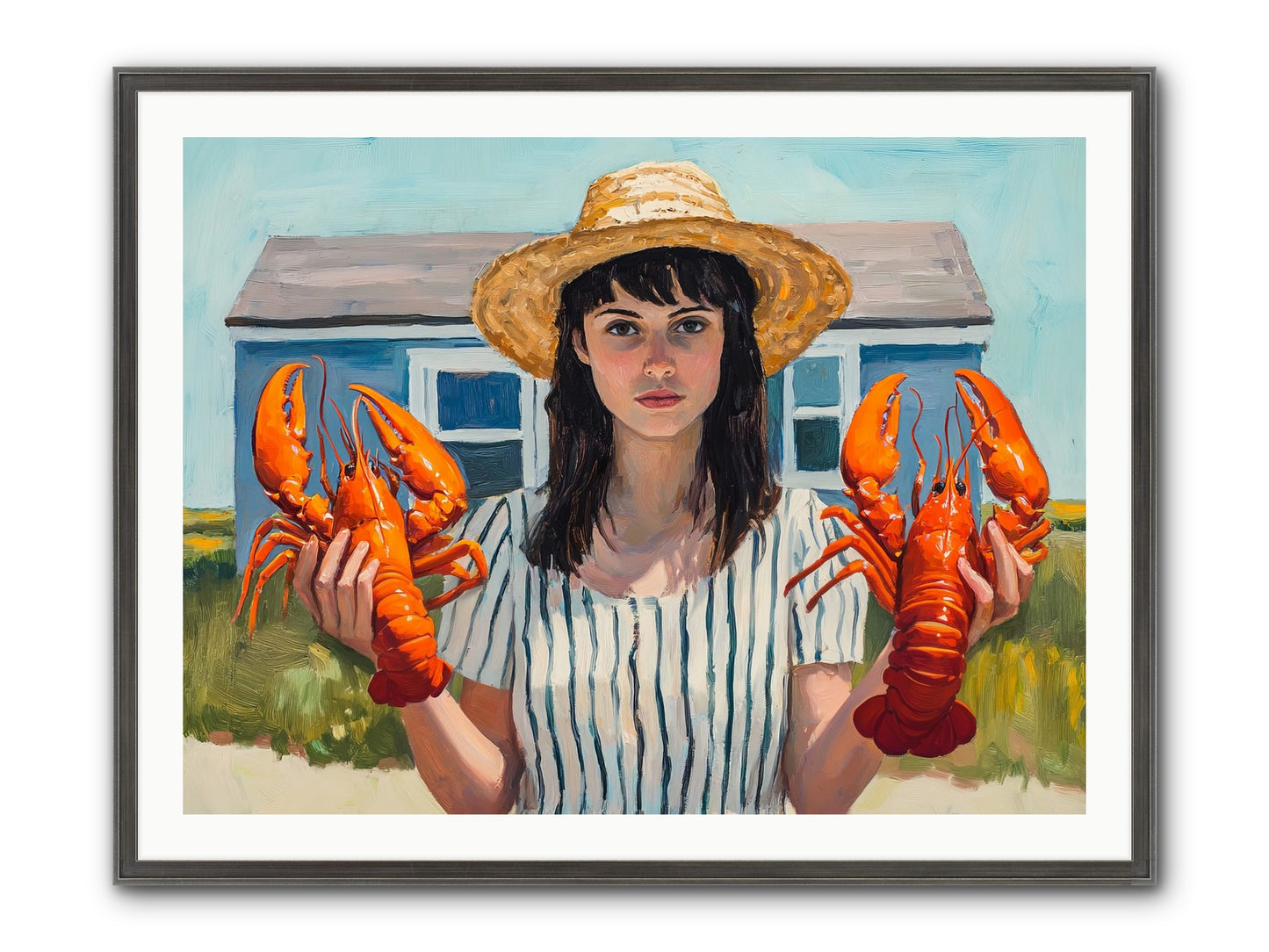 Summer's Prize Framed Print - Slimwoods Black/Silver 40x30