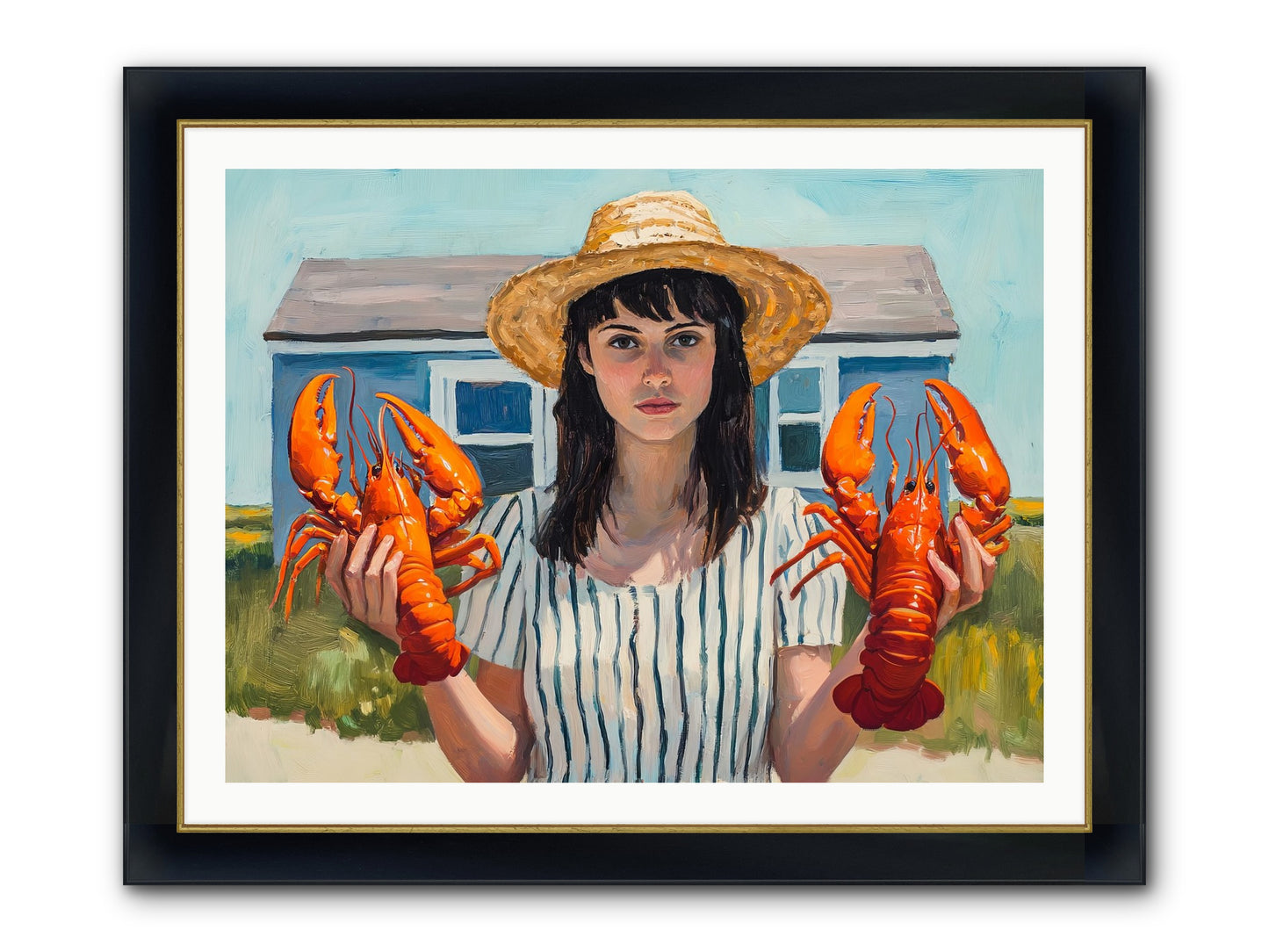 Summer's Prize Framed Print - Wide Black w/Gold 40x30