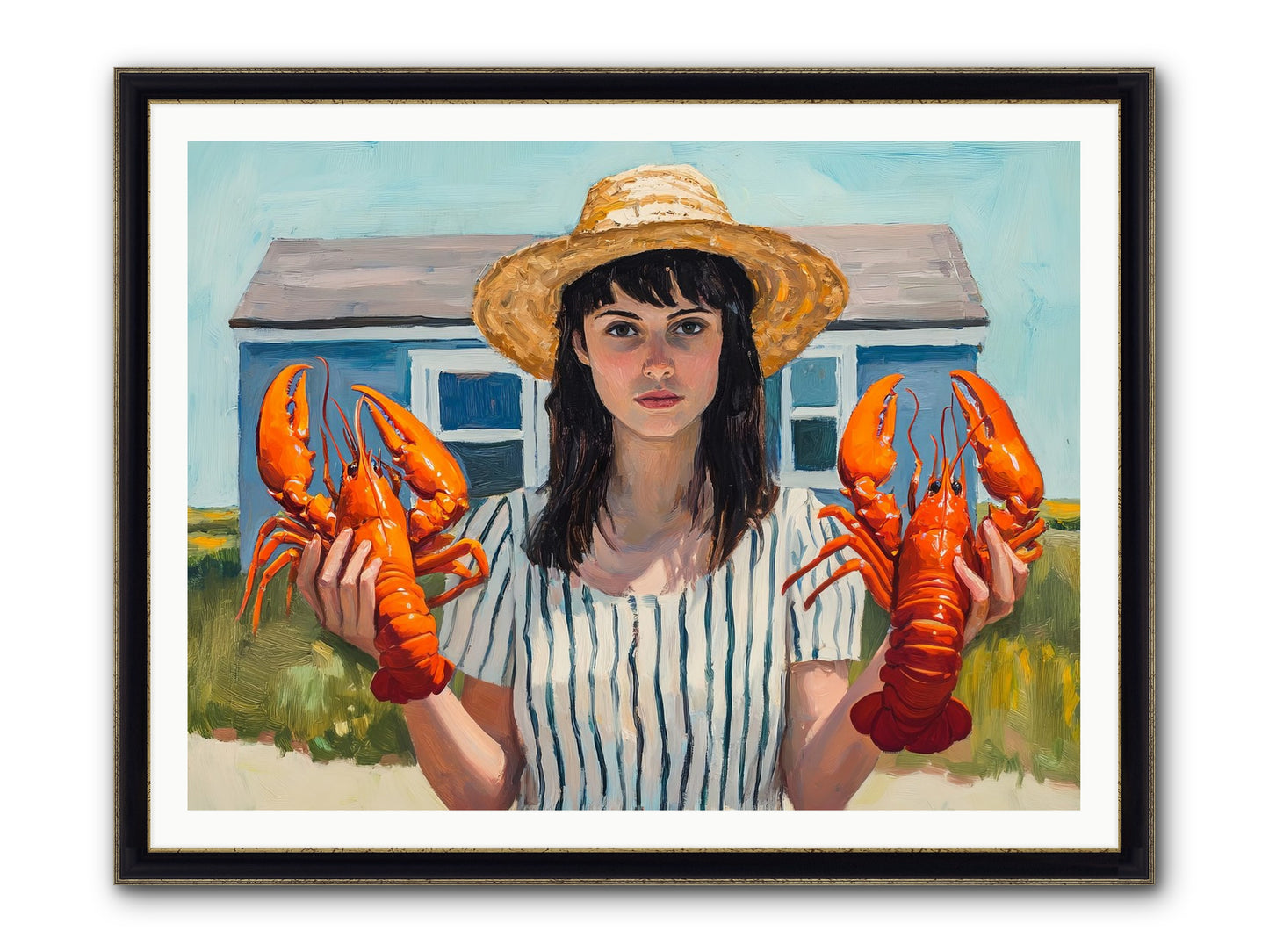 Summer's Prize Framed Print - Black & Gold 48x36