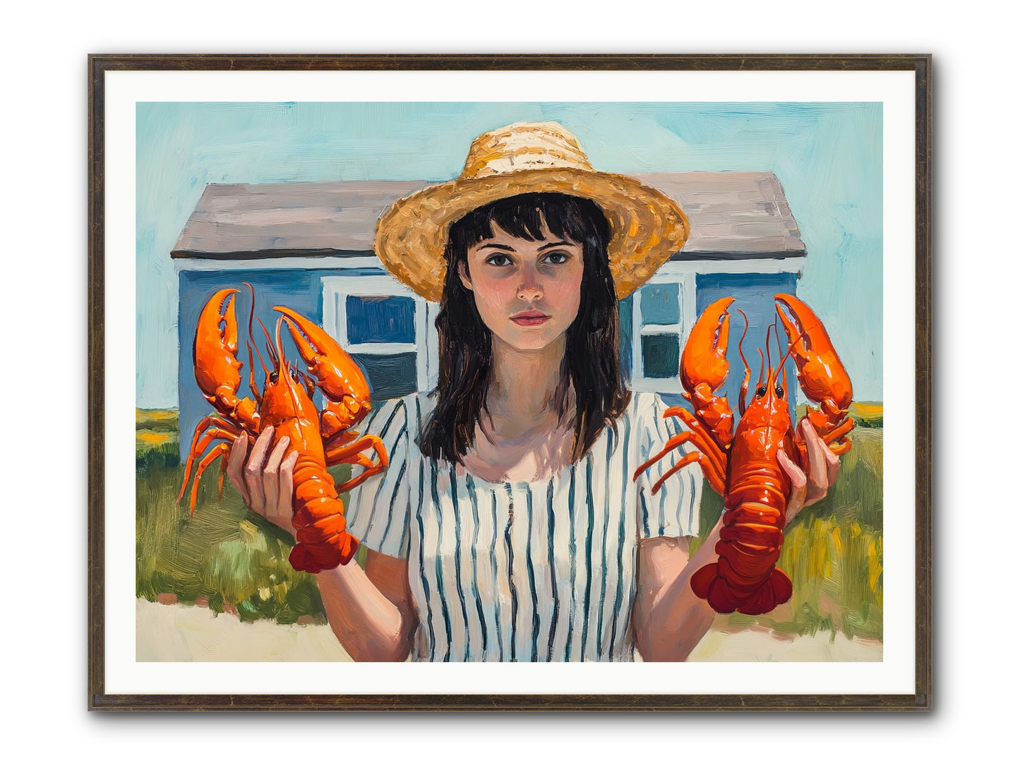 Summer's Prize Framed Print - Slimwoods Black/Gold 48x36
