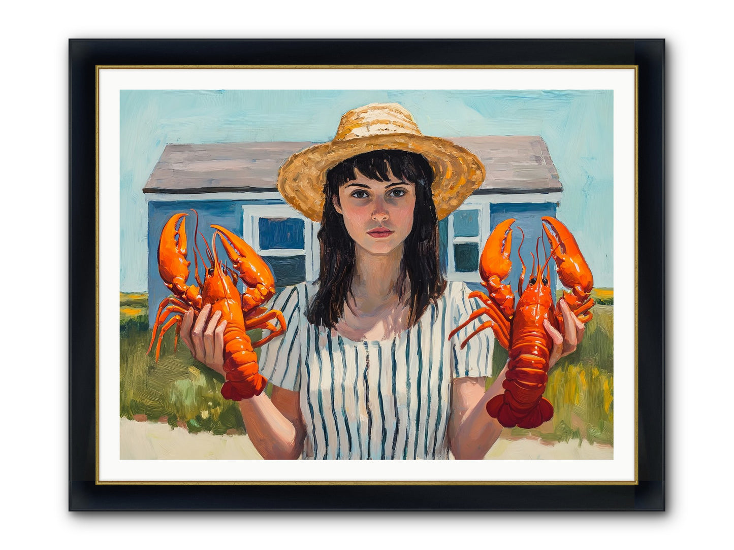 Summer's Prize Framed Print - Wide Black w/Gold 48x36
