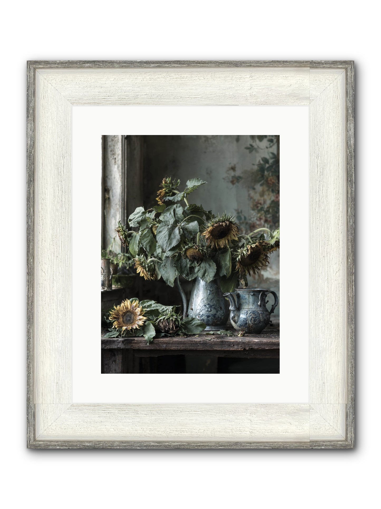 Summer's Swan Song Framed Print - Driftwood White 12x16