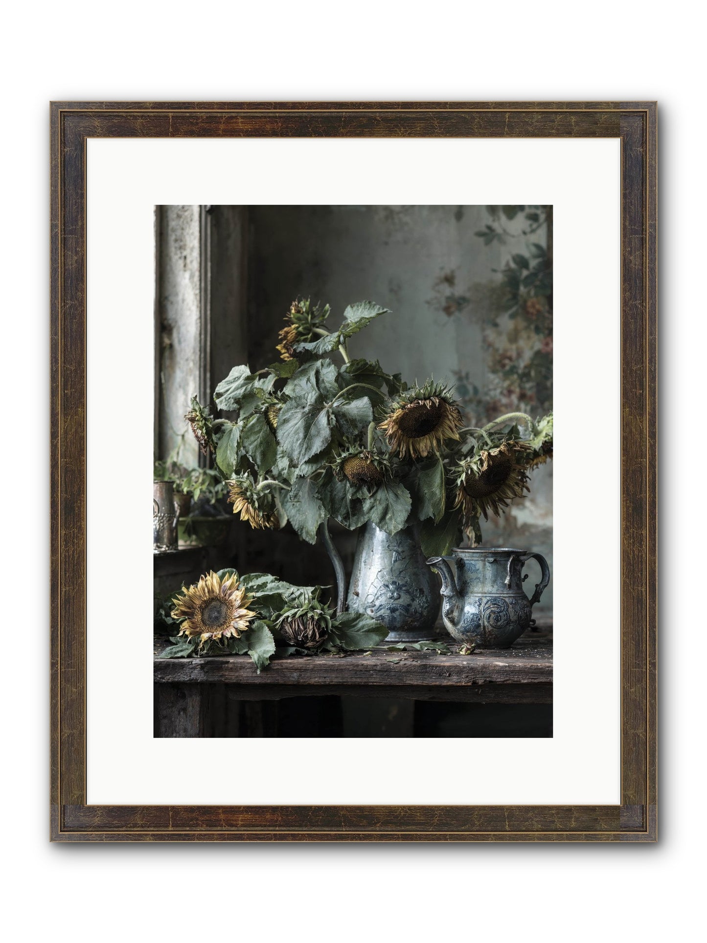 Summer's Swan Song Framed Print - Slimwoods Black/Gold 12x16