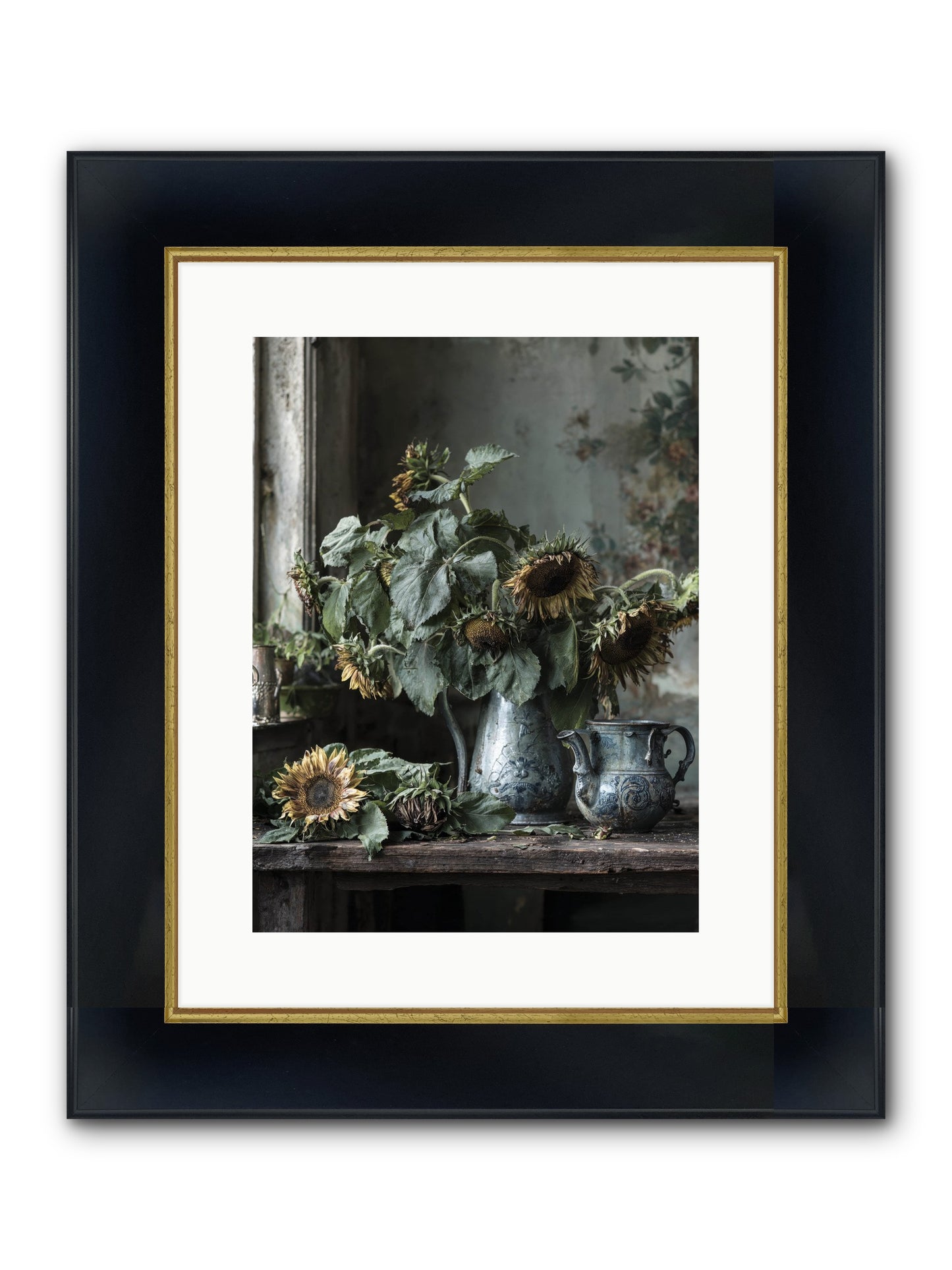 Summer's Swan Song Framed Print - Wide Black w/Gold 12x16